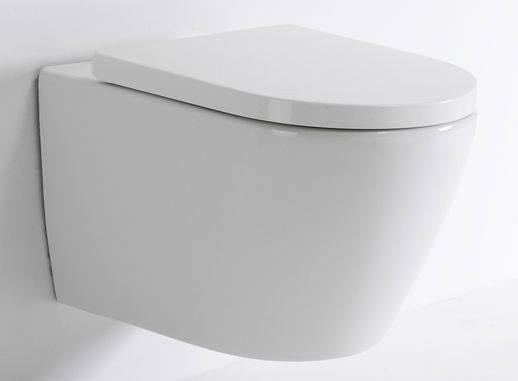 Modern Wall‑Hung Toilet with Hidden Cistern – Minimalist Glossy White Ceramic