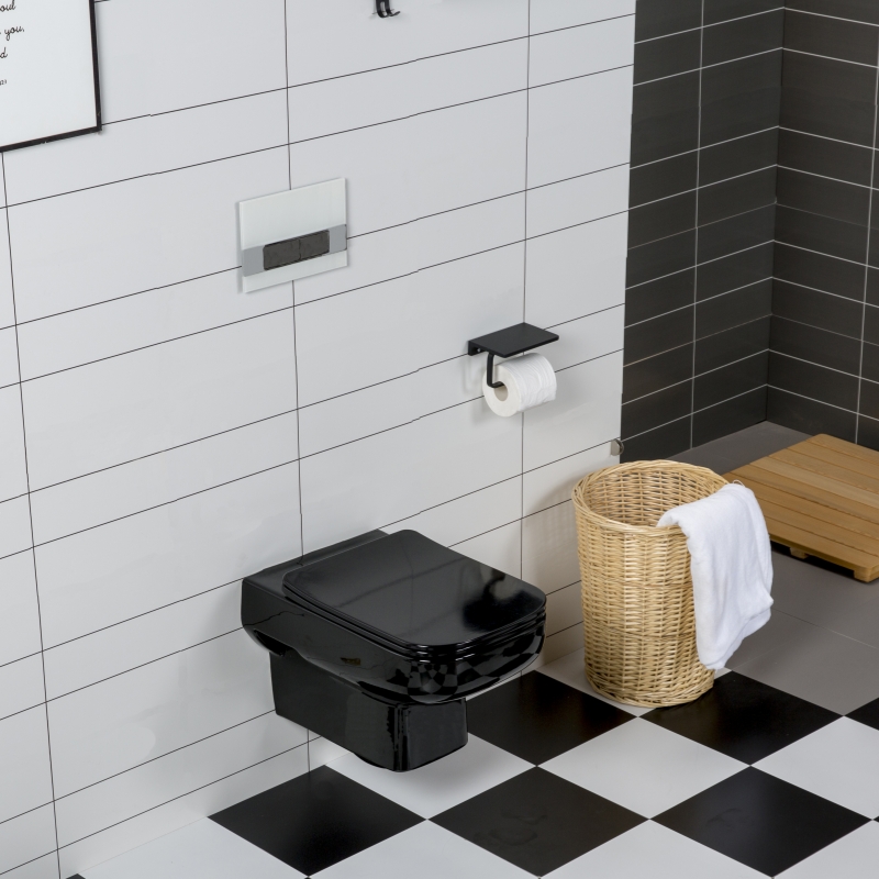 Model BF2311D_B-Elevating Bathroom Aesthetics with a Black Wall-Mounted Toilet