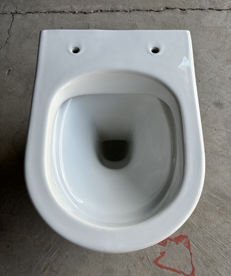 Rimless White Wall-Hung Toilet with Soft Close Seat – Hygienic Ceramic WC