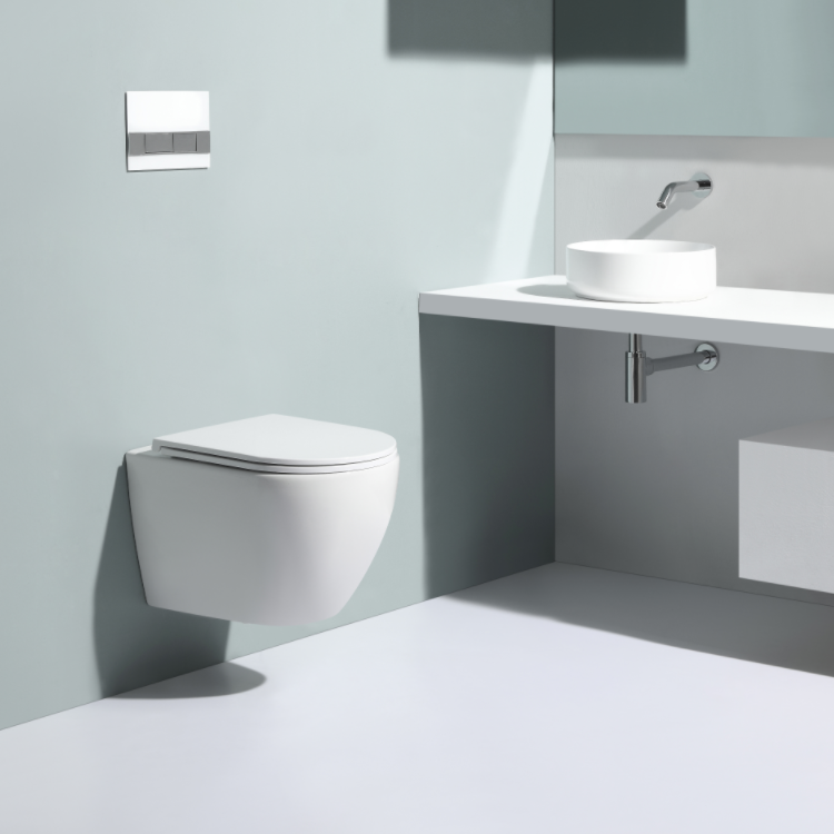 Wall-Hung Toilet - Tornado Flushing System with Low Noise and Water Saving