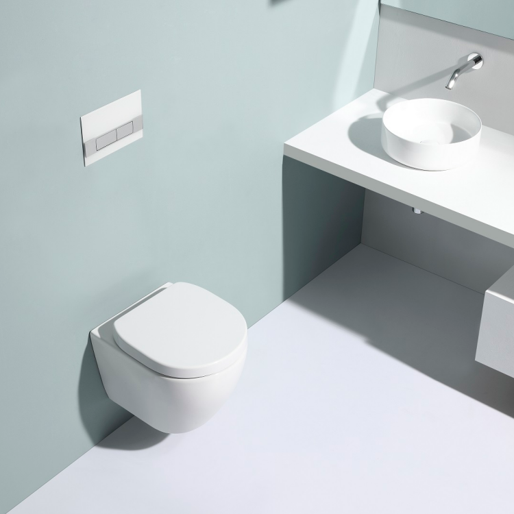 2412 Wall-Hung Toilet – Anti-Stain, Quiet Flush, Space-Saving Ceramic Design