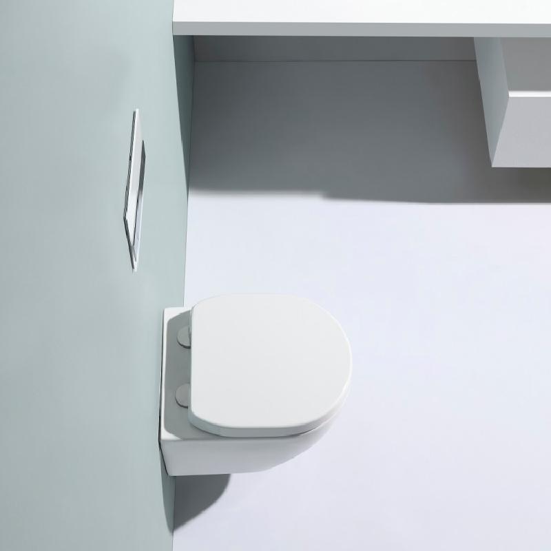 BF2412 Wandhängendes WC aus Keramik mit antibakterieller Beschichtung – Modernes, platzsparendes Design