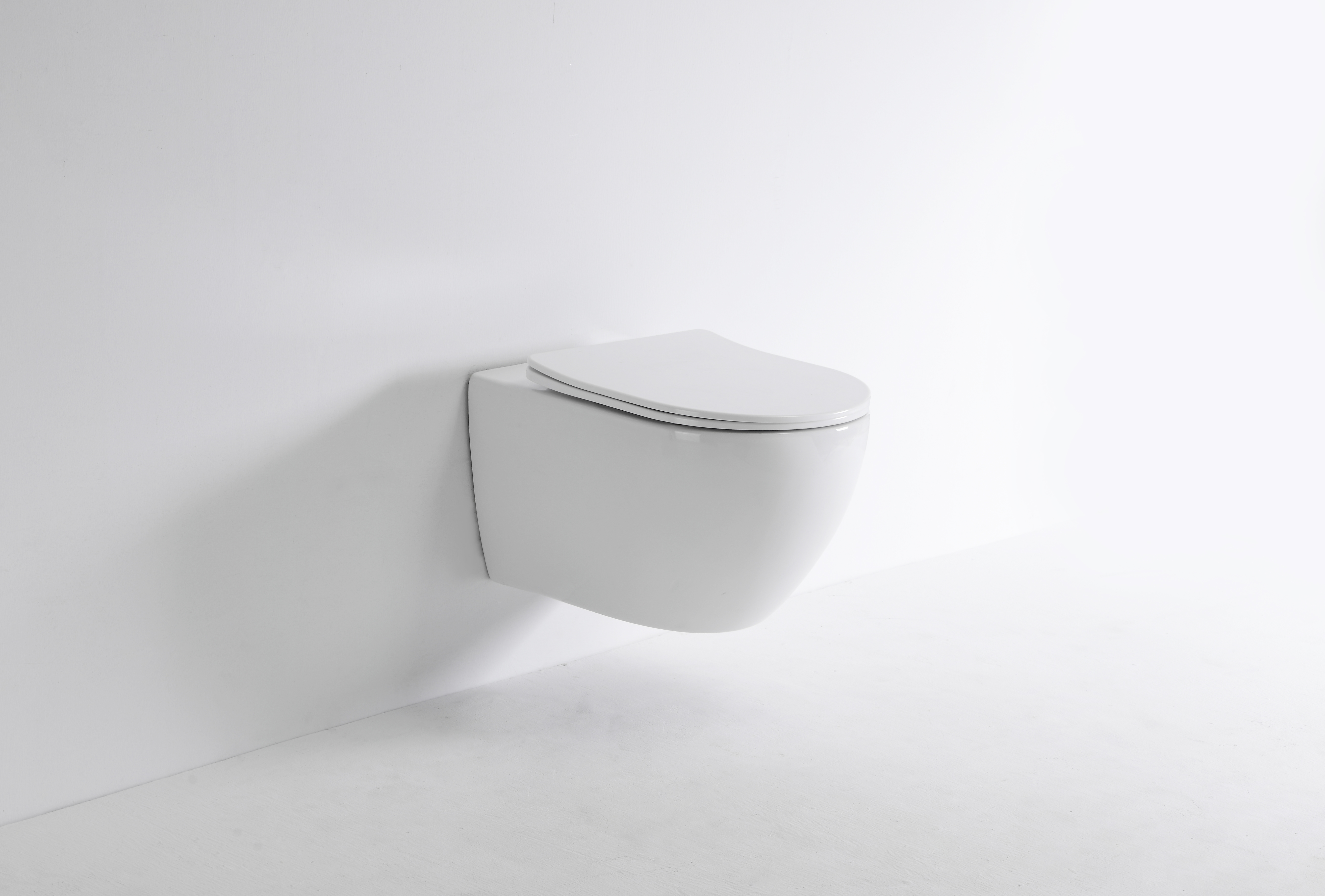 Inodoro suspendido 2416D minimalista de cerámica blanca