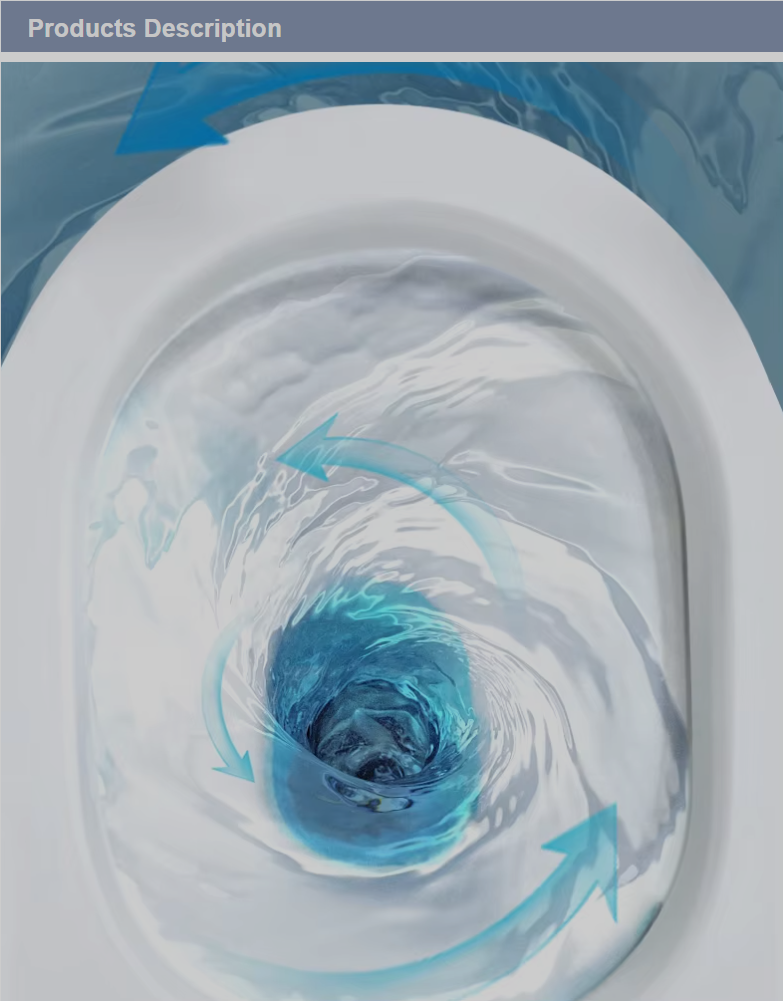 2418 Vortex Wall Hung Toilet, Rimless, Soft Closing Seat, Dual Flush, Modern Ceramic Bathroom WC