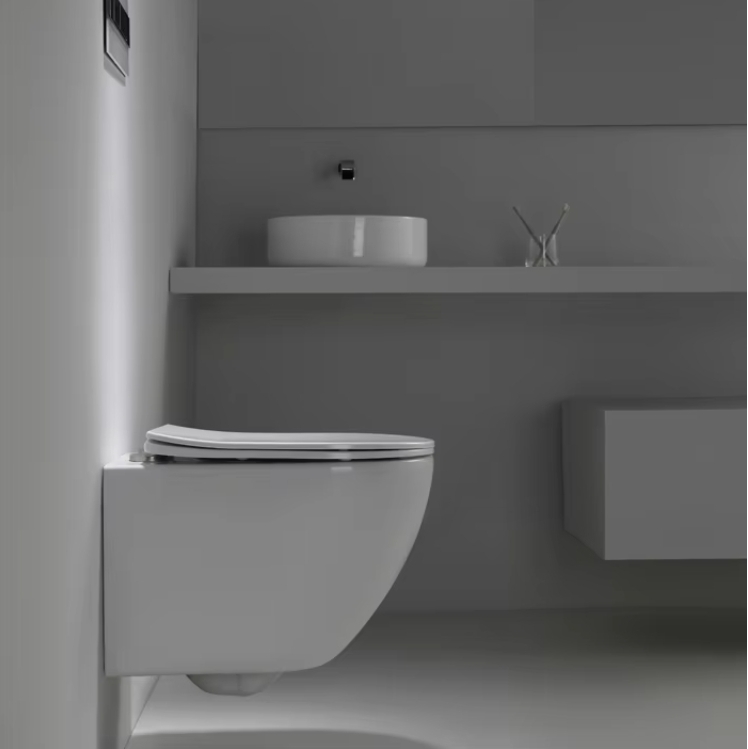 Wall-Hung Toilet 2418D – Rounded Minimalist Ceramic WC