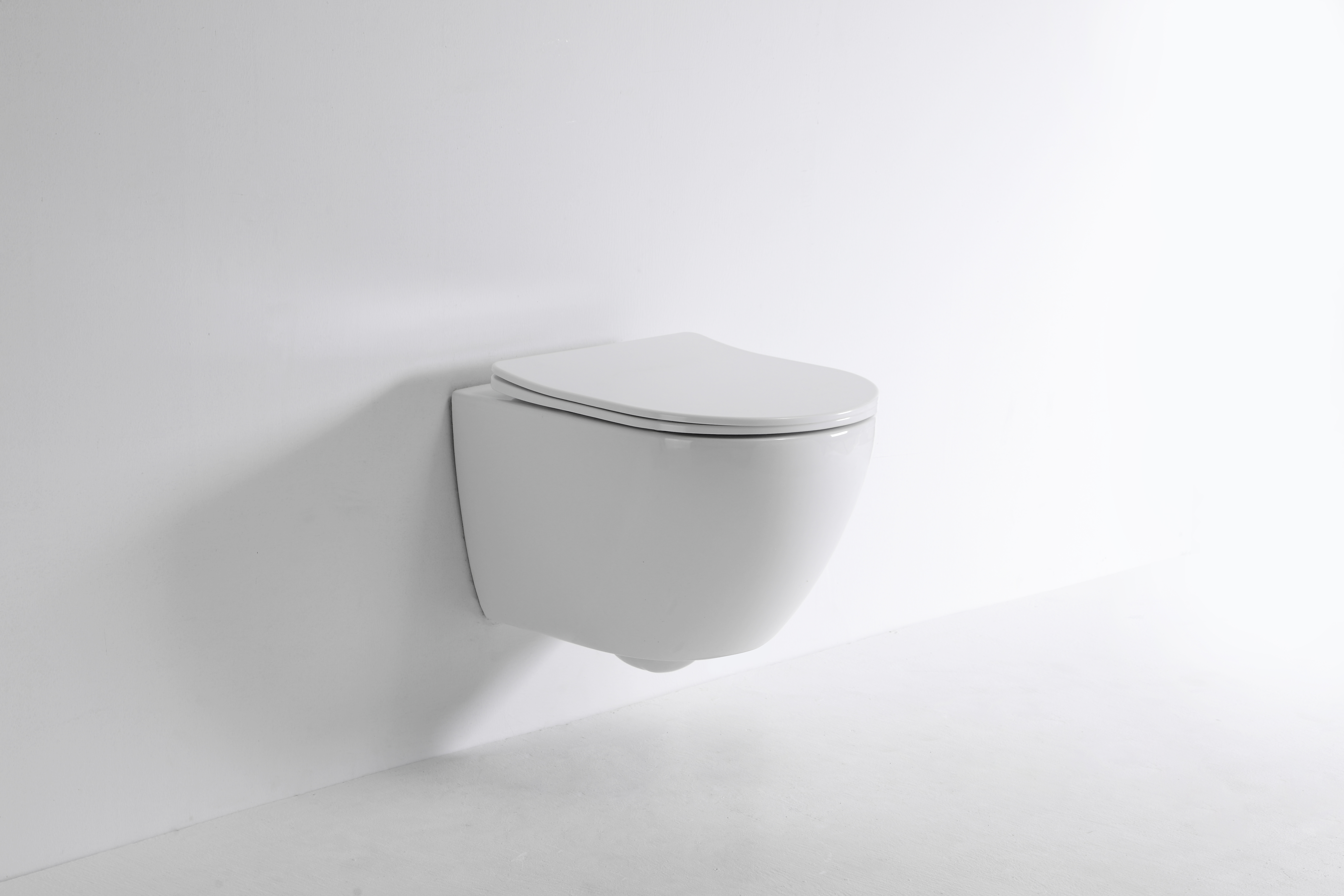 Modern Wall-Hung Toilet 2418D – Sleek Round Design with Soft-Close Seat