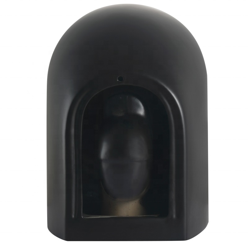 BF2418DB-MATT Matt Black Wall-hung Toilet – Compact Vortex Flush Design