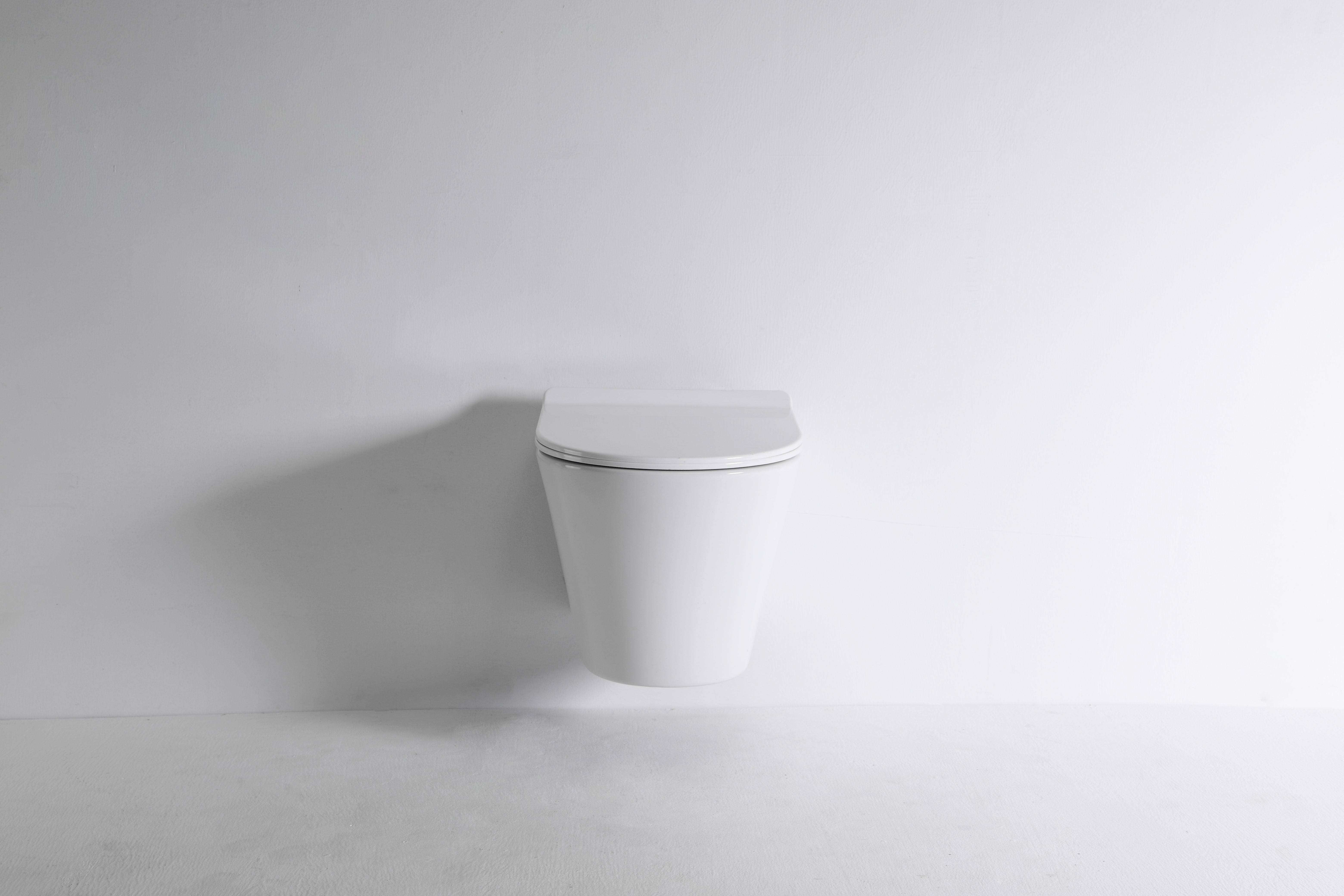 Wall Hung Toilet 2419A - Ceramic Vortex Flush WC with Soft-Close Seat