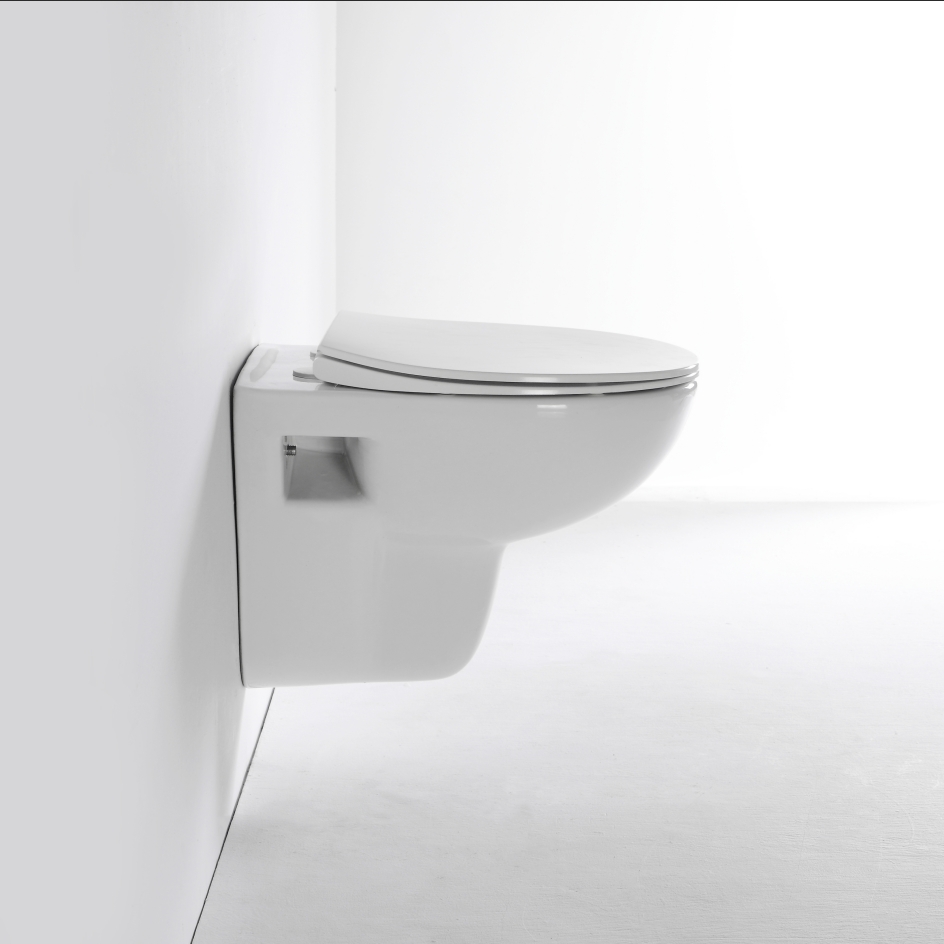 BF2420D Wall-Hung Toilet – Compact, Quiet Flush, Anti-Stain Ceramic Design