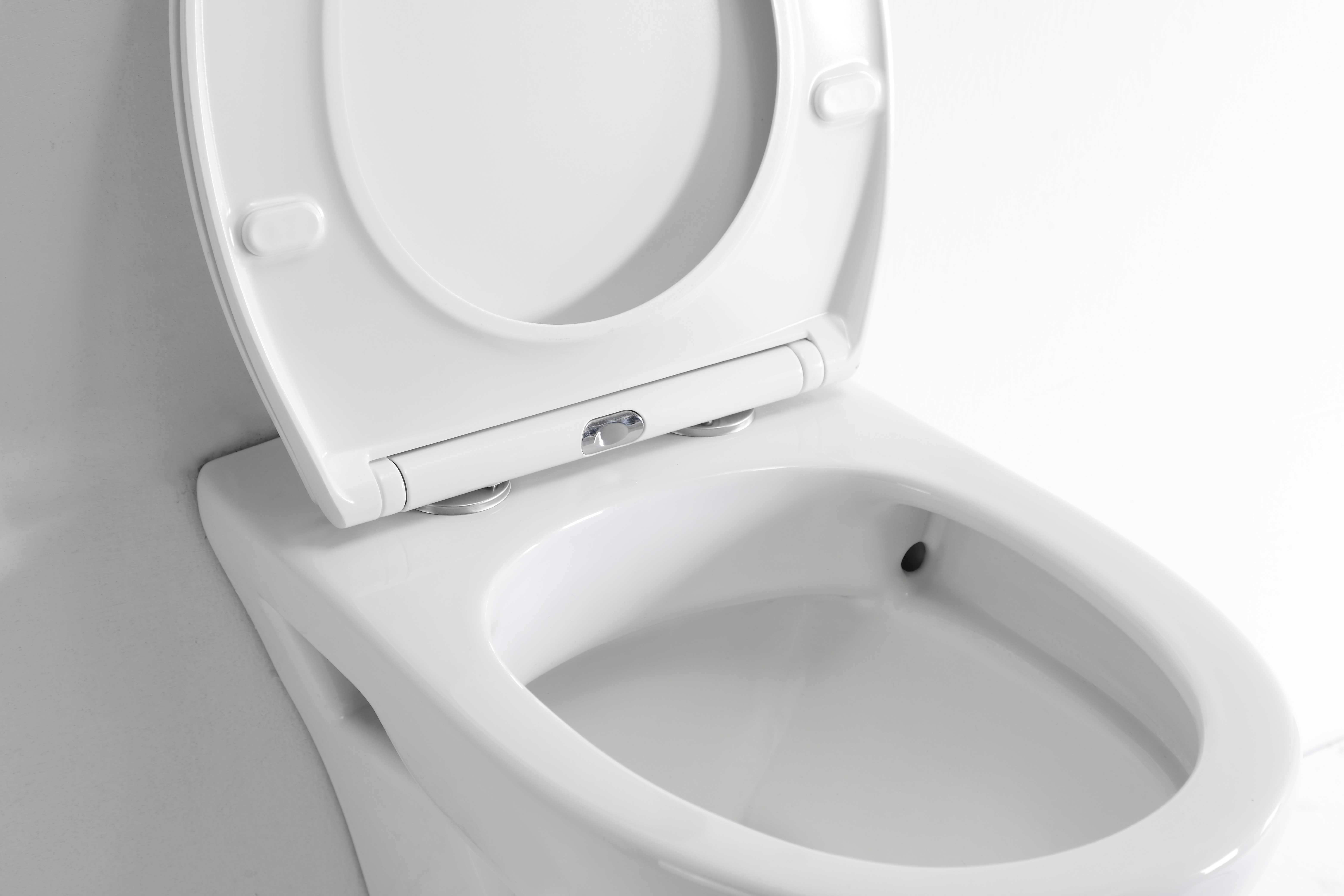 Inodoro Suspendido BF2420D con Asiento UF de Cierre Suave y Descarga Washdown