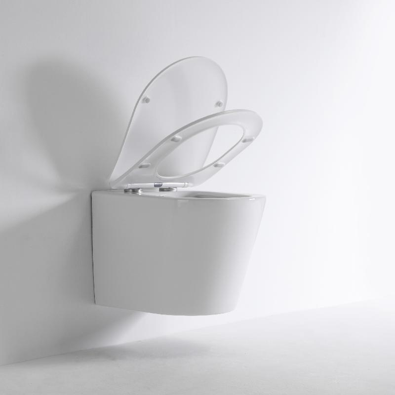Wandhängendes WC BF2442 – Modernes randloses Design mit 180 mm P-Siphon