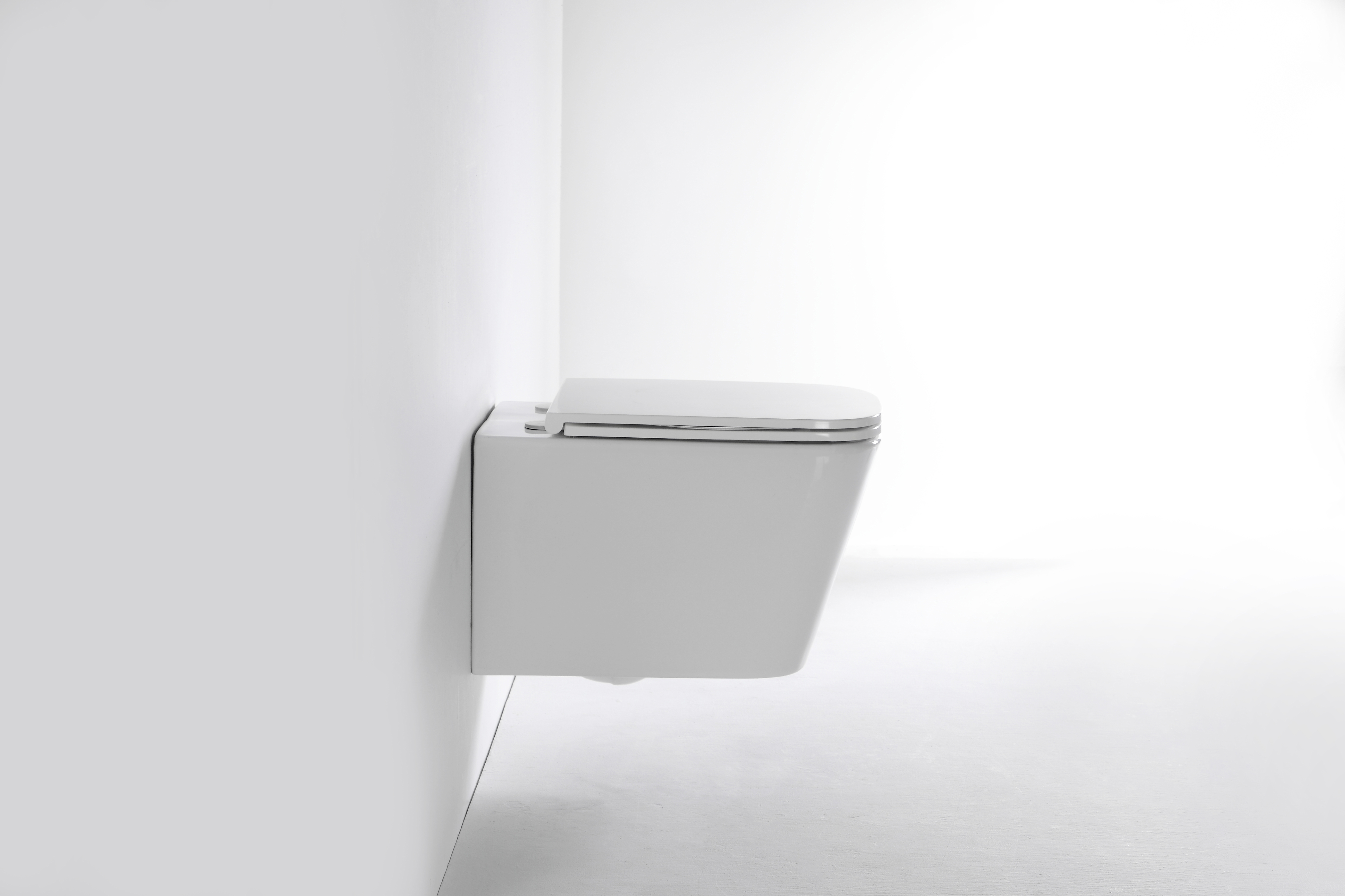 Modern Wall-Hung Toilet 2440E - Compact, Quiet Flush, Water-Saving Ceramic WC
