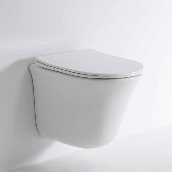 2441D Rimless Wall Hung Toilet – Modern Ceramic Suspended WC with Soft Close Seat & Water-Saving Flush