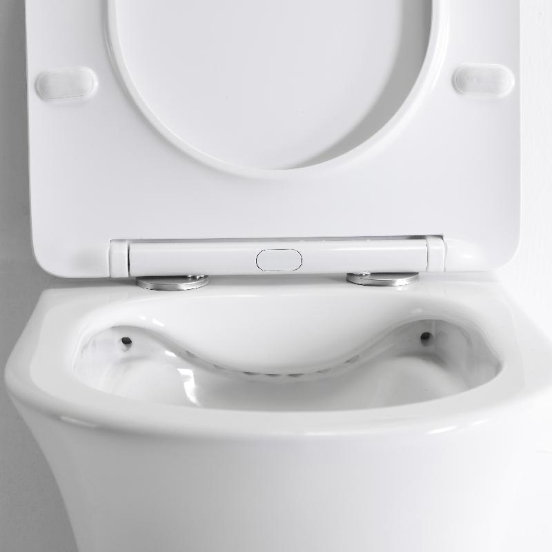 2441E Modern Wall Hung Ceramic Toilet - Silent Dual Flush with Sleek Design