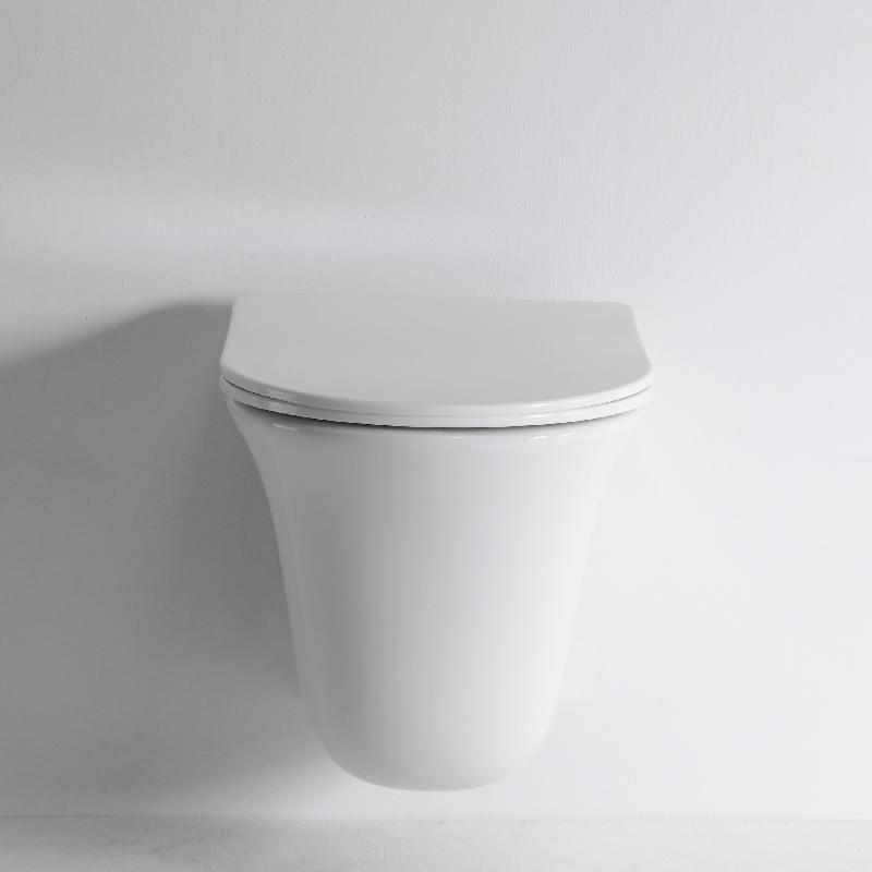 2441E Modern Wall Hung Ceramic Toilet - Silent Dual Flush with Sleek Design