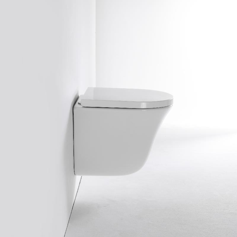 BF2441 Modern Rimless Wall-Hung Toilet - Compact & Hygienic Ceramic WC