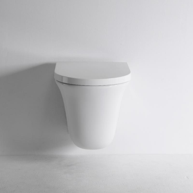 BF2441 Modern Rimless Wall-Hung Toilet - Compact & Hygienic Ceramic WC