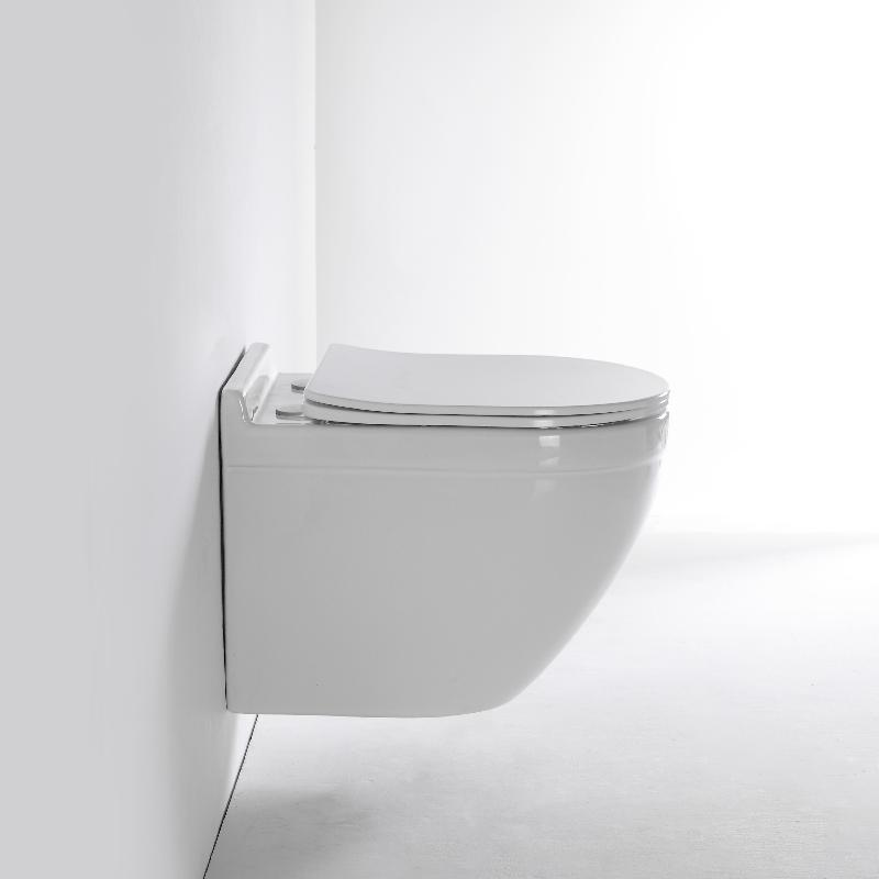 2442D Durable Wall Hung Ceramic Toilet with Quiet Flush