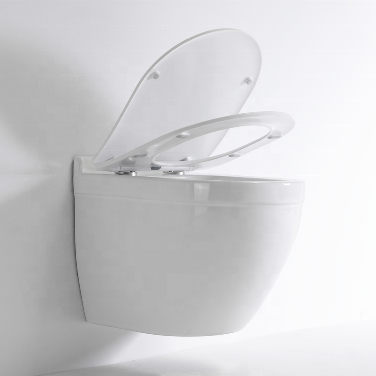 Modern Wall Hung Toilet with Soft Close Seat – Space-Saving Ceramic WC