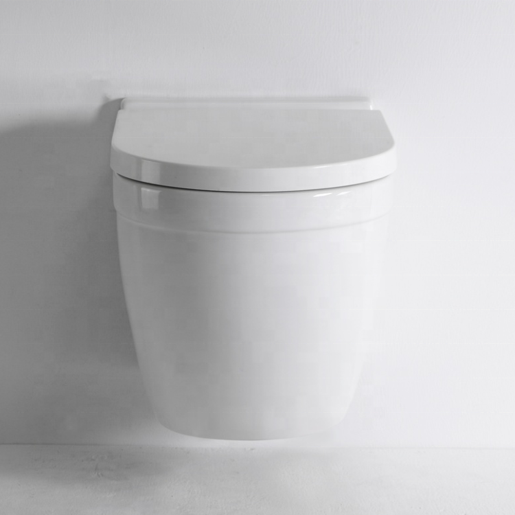 Modern Wall Hung Toilet with Soft Close Seat – Space-Saving Ceramic WC