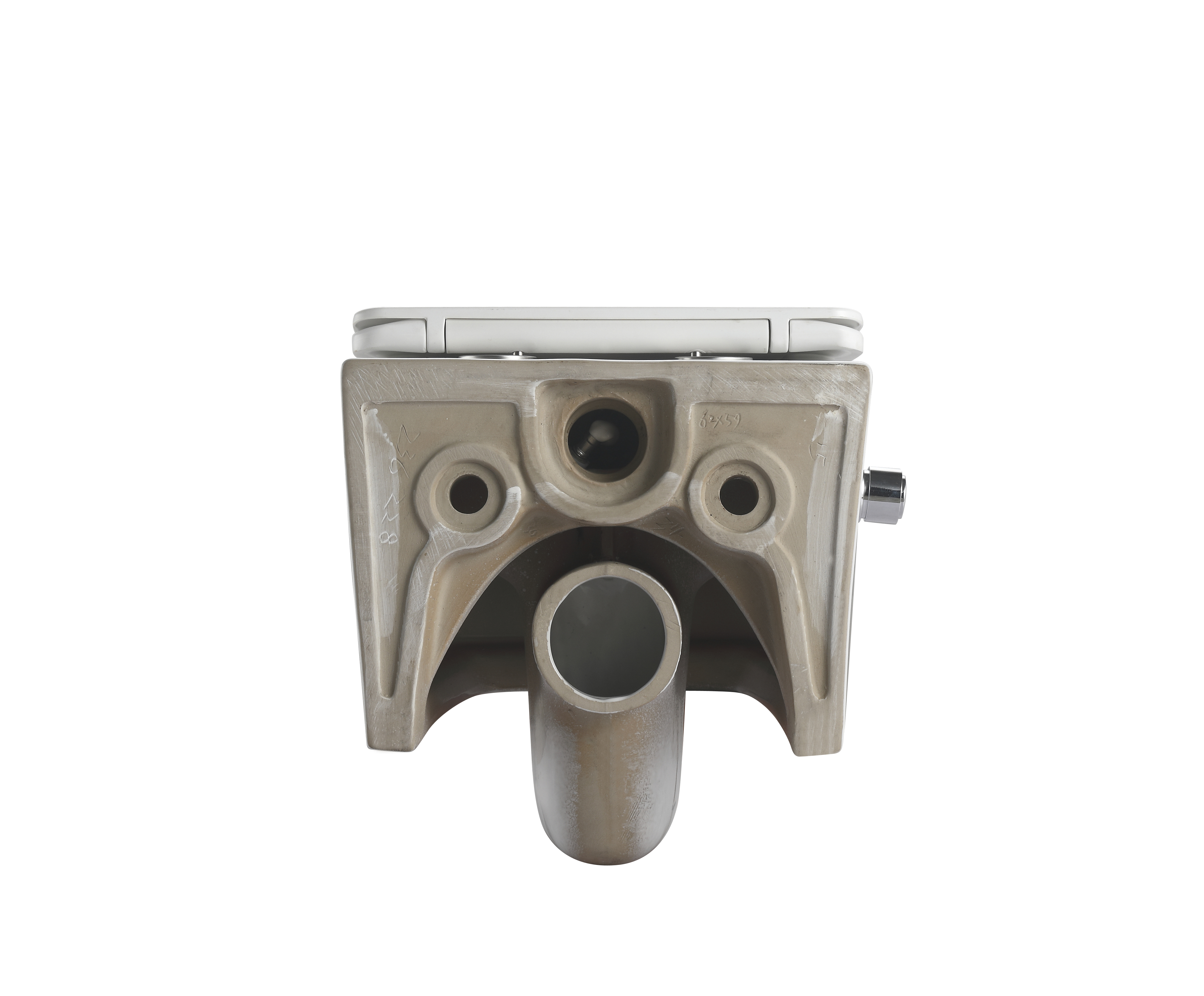 BF2467D-BD Square Wall Hung Toilet – Modern Ceramic WC with Anti-Stain Finish