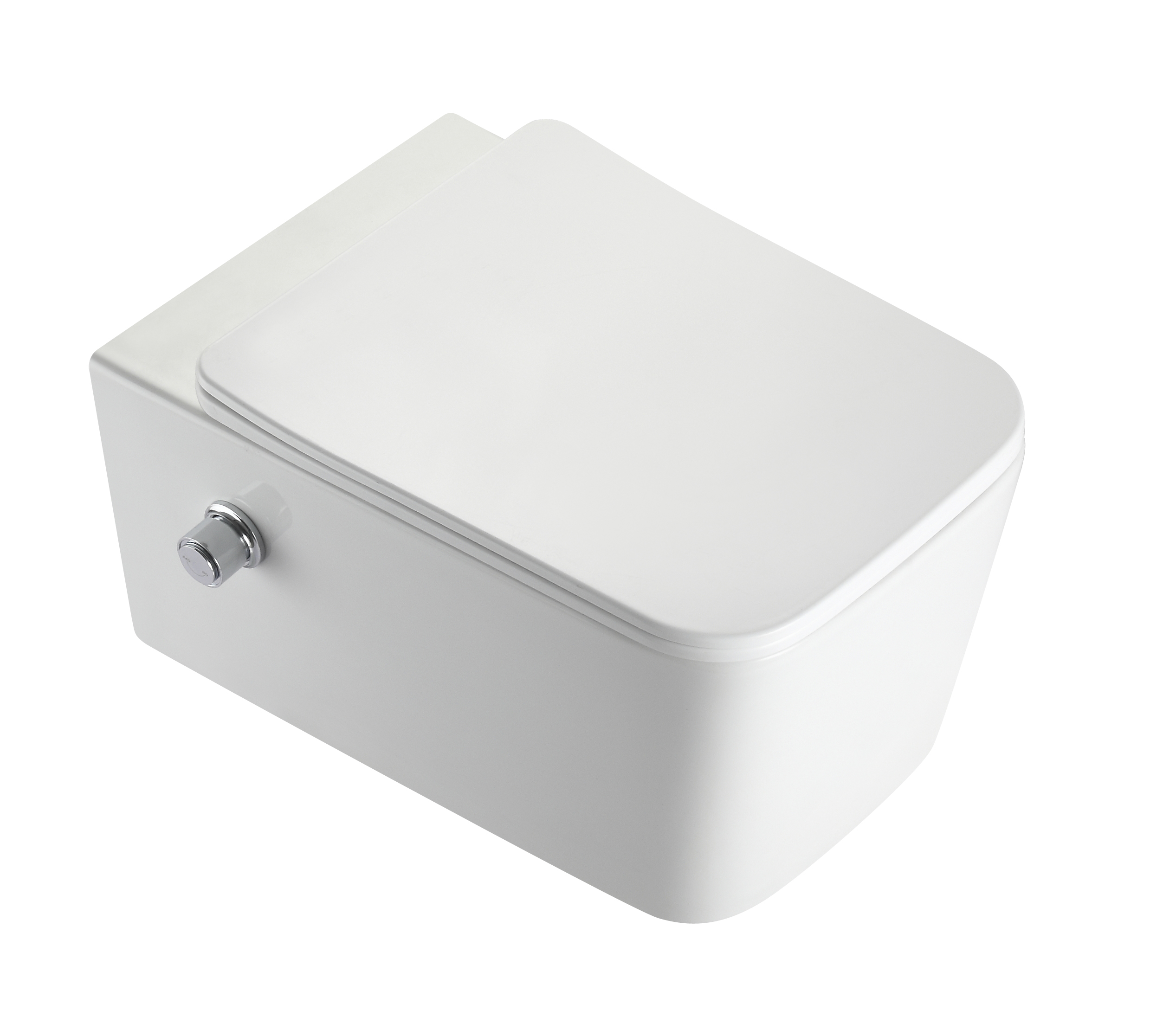 Wall-Hung Toilet 2467D-BD with Built-in Bidet Spray – Modern Square Design