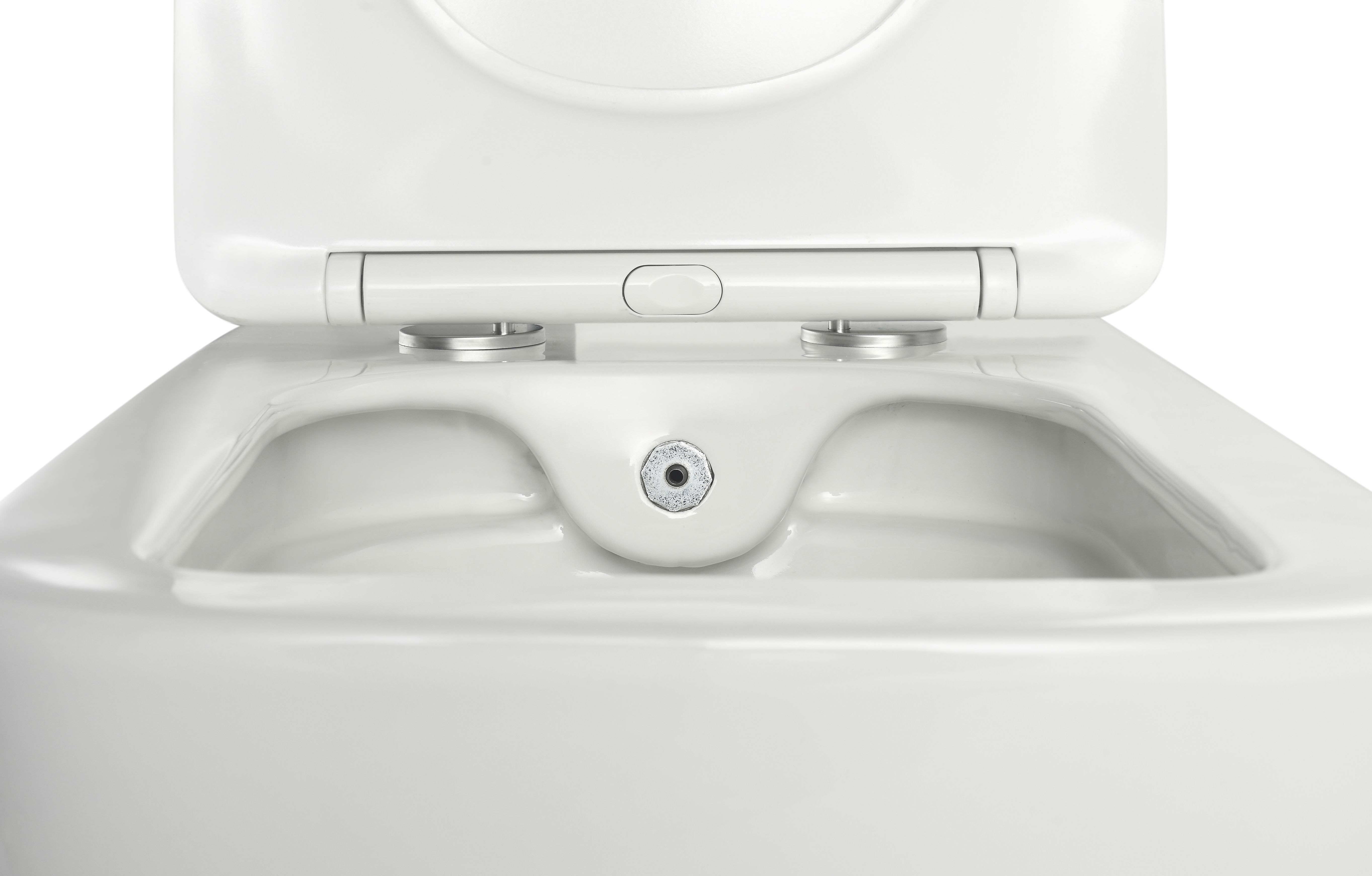 BF2467D-BD Square Wall Hung Toilet – Modern Ceramic WC with Anti-Stain Finish