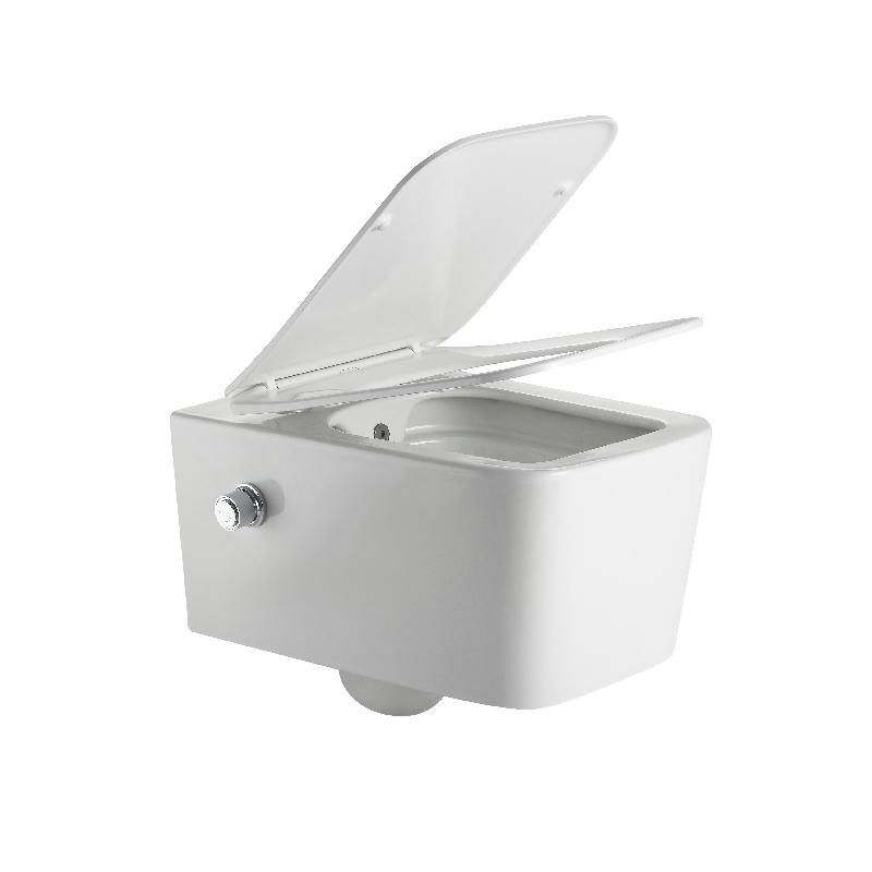 BF2467D-BD Wall-Hung Toilet with Integrated Bidet – Rimless Design & Shower Function