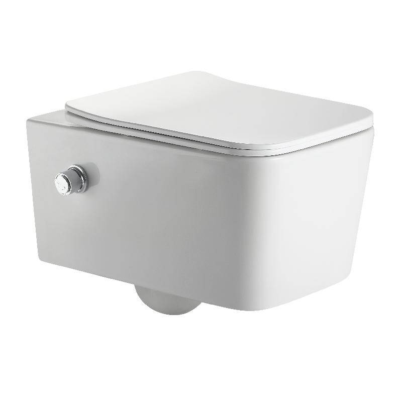 BF2467D-BD Wall-Hung Toilet with Integrated Bidet – Rimless Design & Shower Function