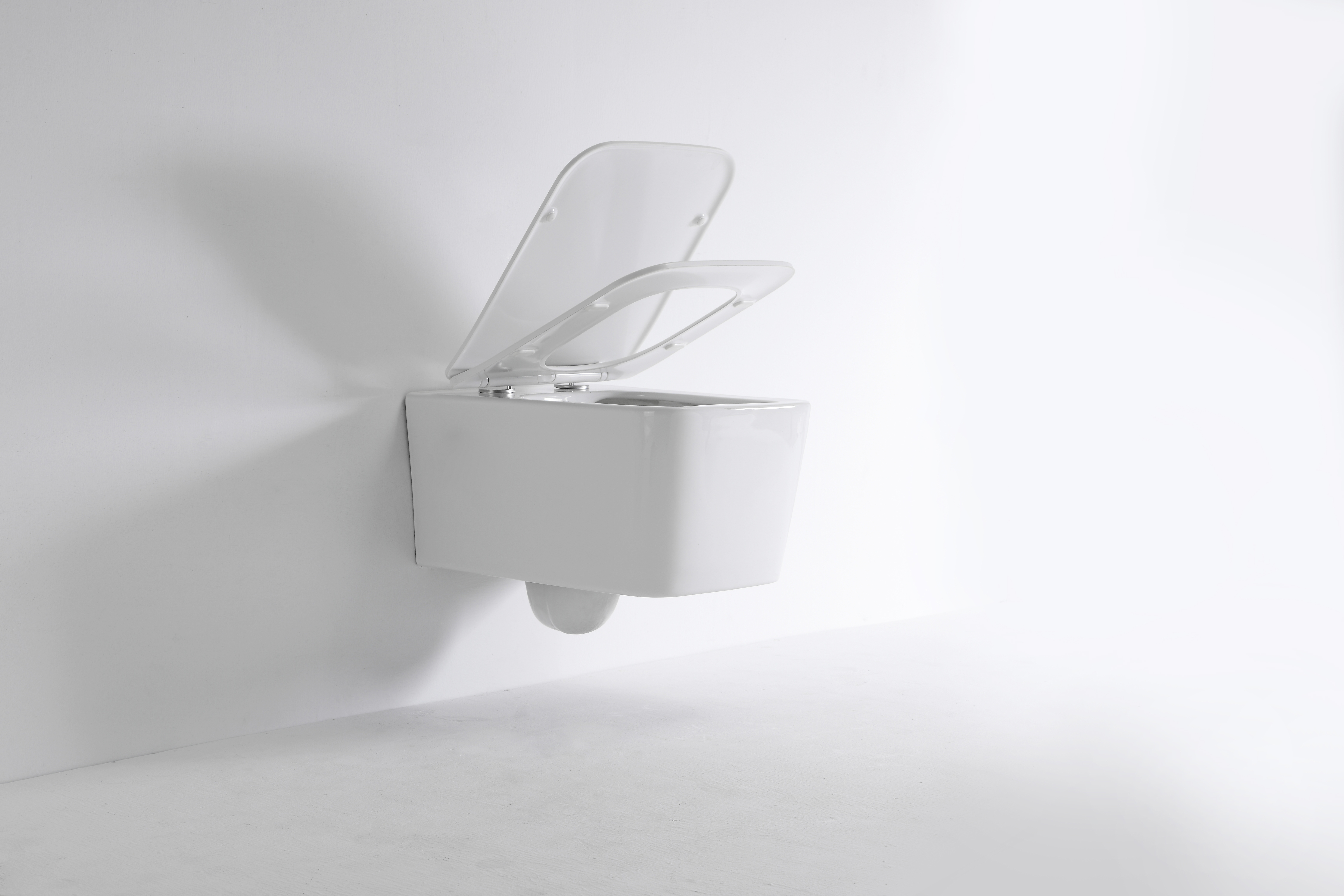 BF2467-Minimalist Perfection: White Wall-Hung Toilet with Stylish Flush
