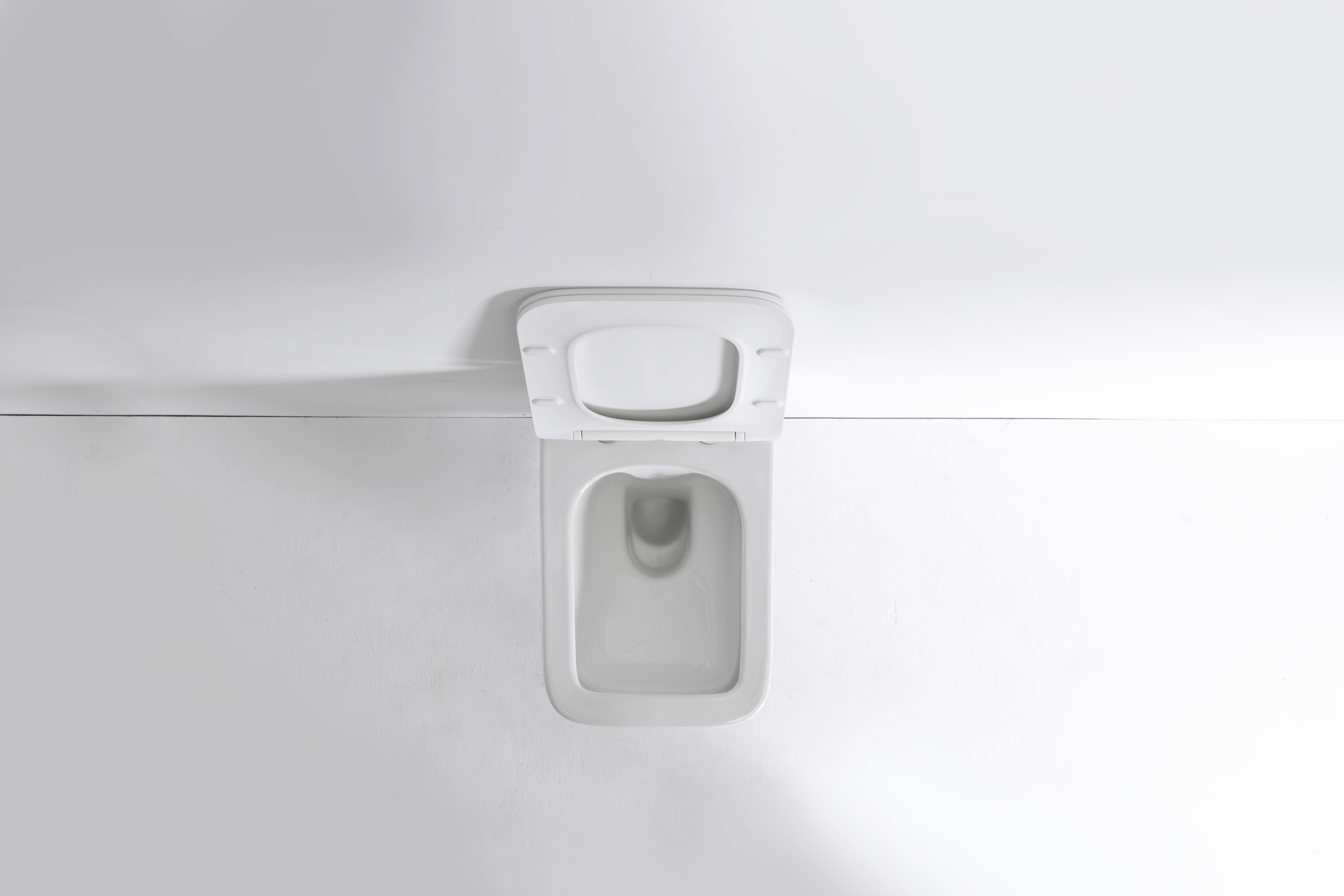 BF2467-Minimalist Perfection: White Wall-Hung Toilet with Stylish Flush