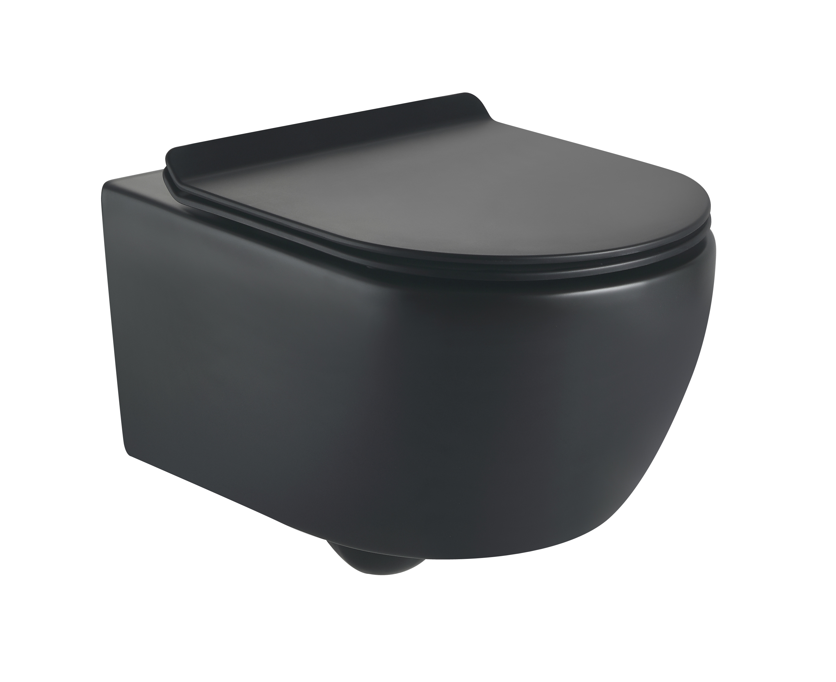 Toilette Suspendue 2468AB-MATT – Finition Noire Mate Moderne