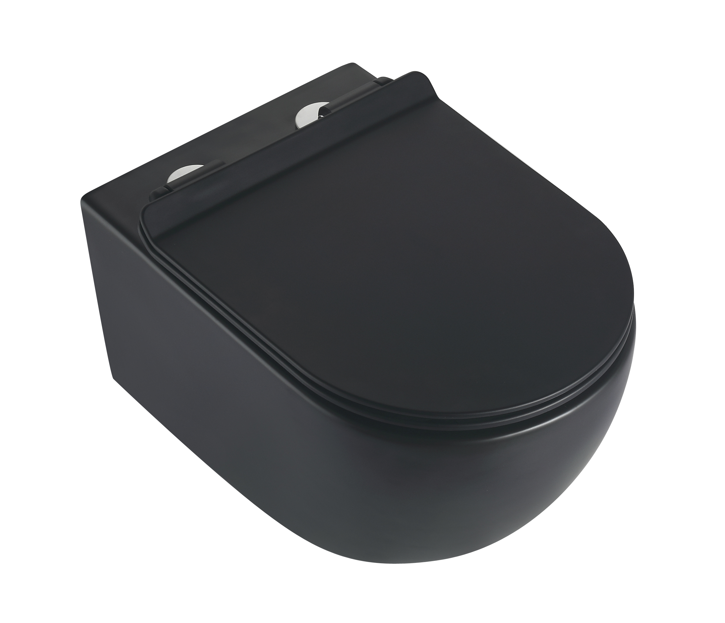 Toilette Suspendue 2468AB-MATT – Finition Noire Mate Moderne