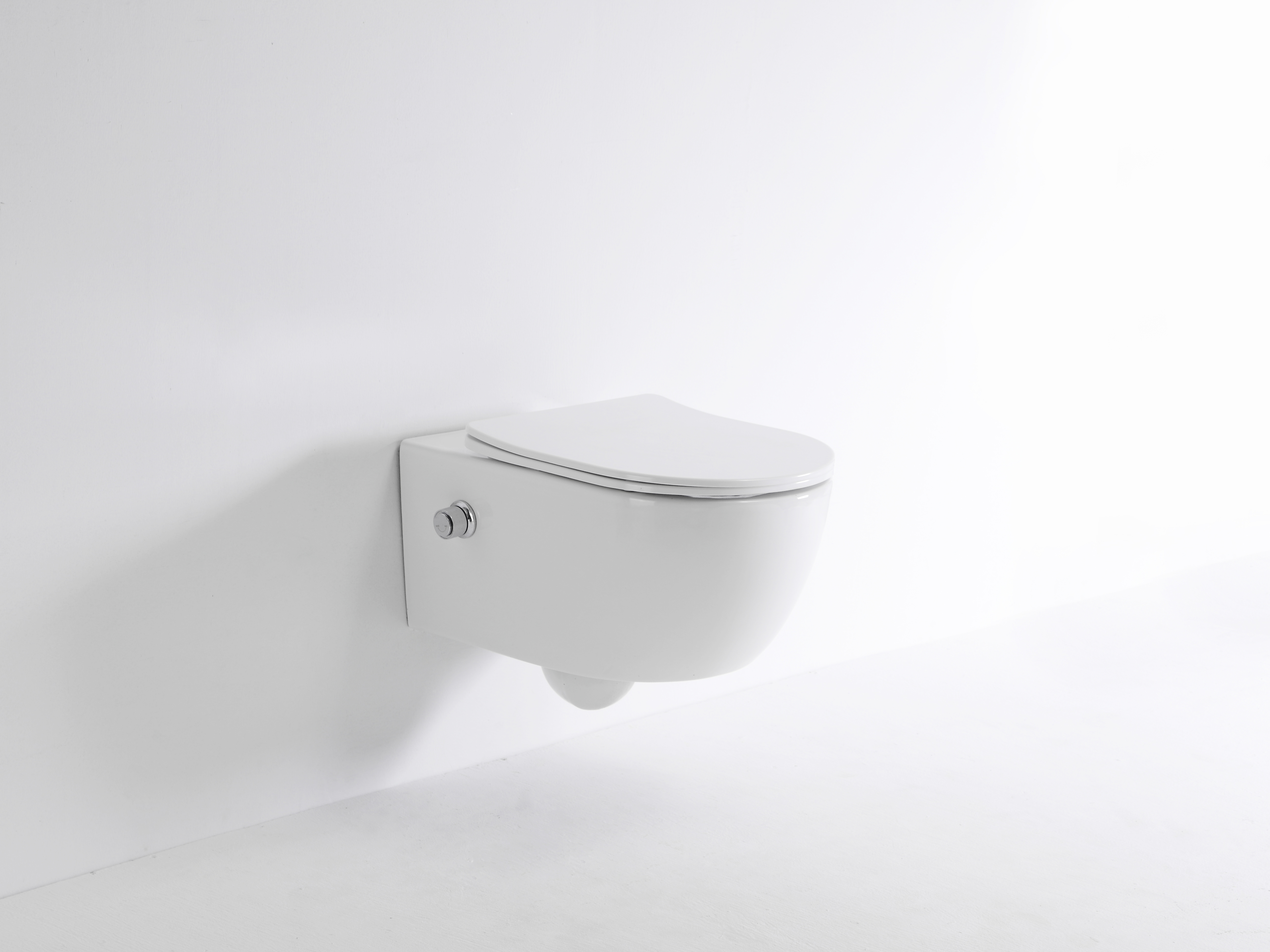 Wandhängendes randloses WC mit integrierter Duschfunktion – Hygienisch & Platzsparend