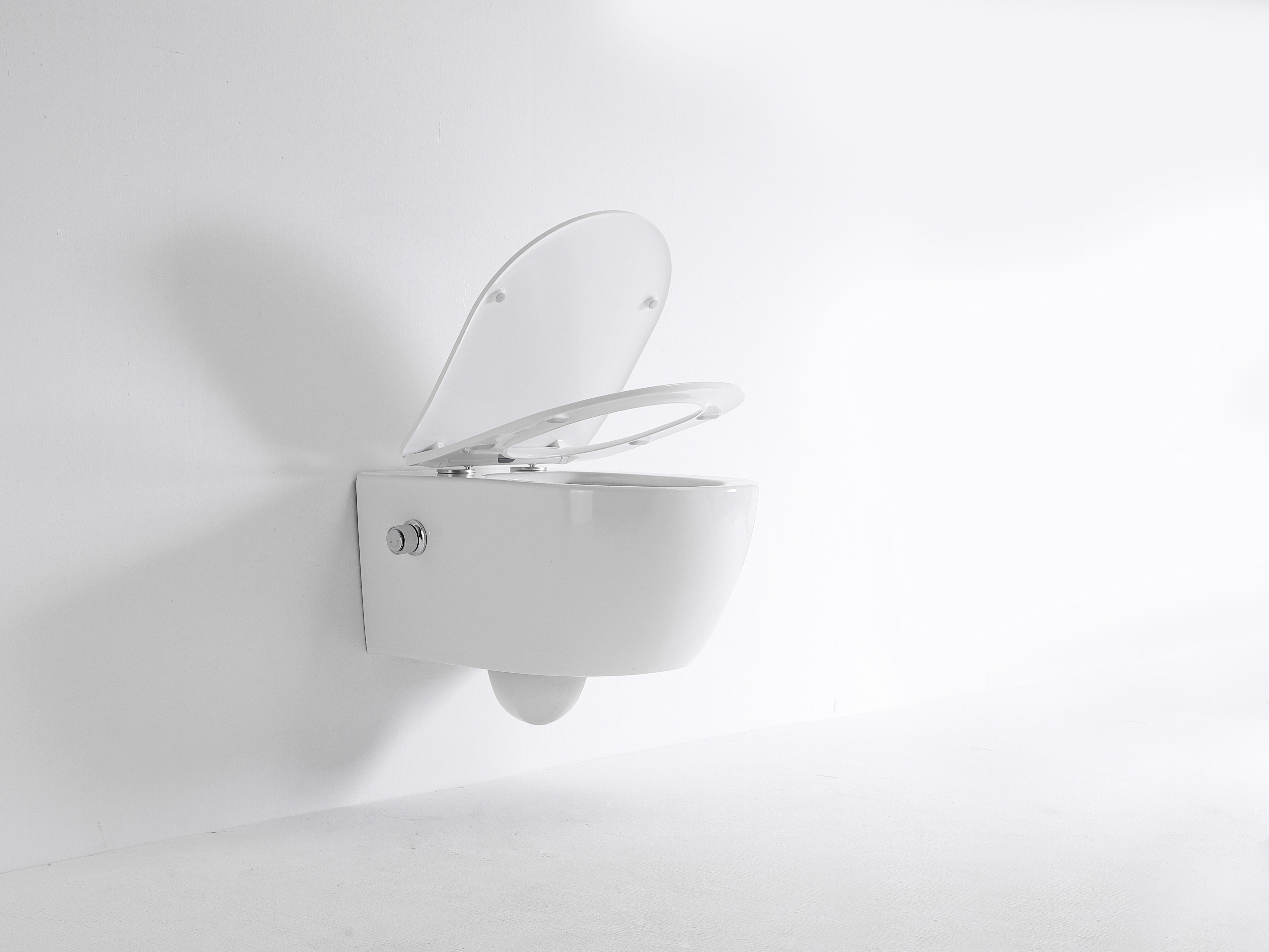 Wandhängendes randloses WC mit integrierter Duschfunktion – Hygienisch & Platzsparend