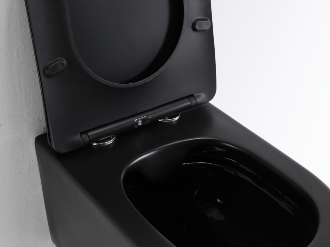 2468 Matte Black Wall-Hung Toilet