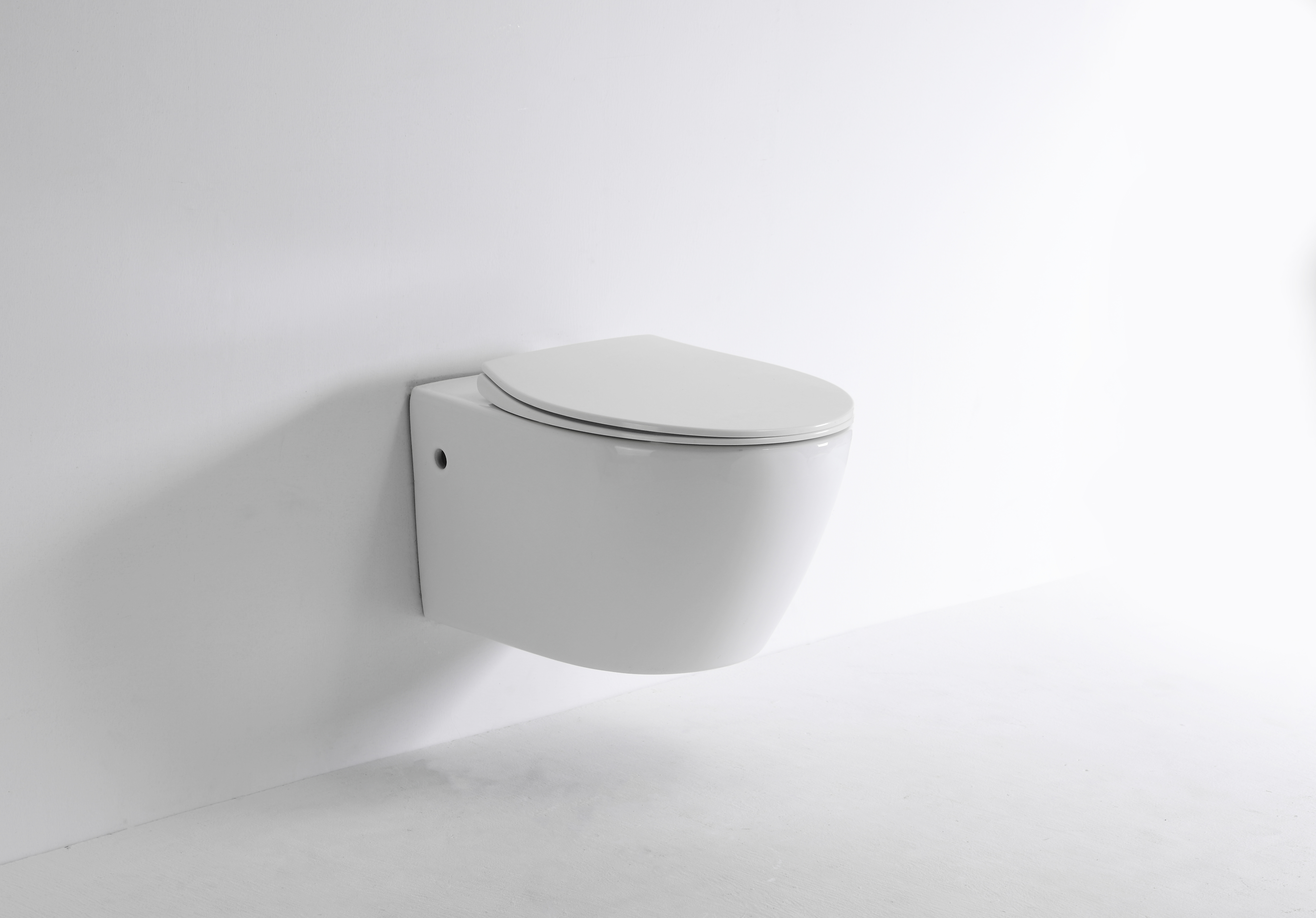 Wall-Hung Toilet 2475D - Oval Design, Soft Close Seat, Water-Saving Dual Flush