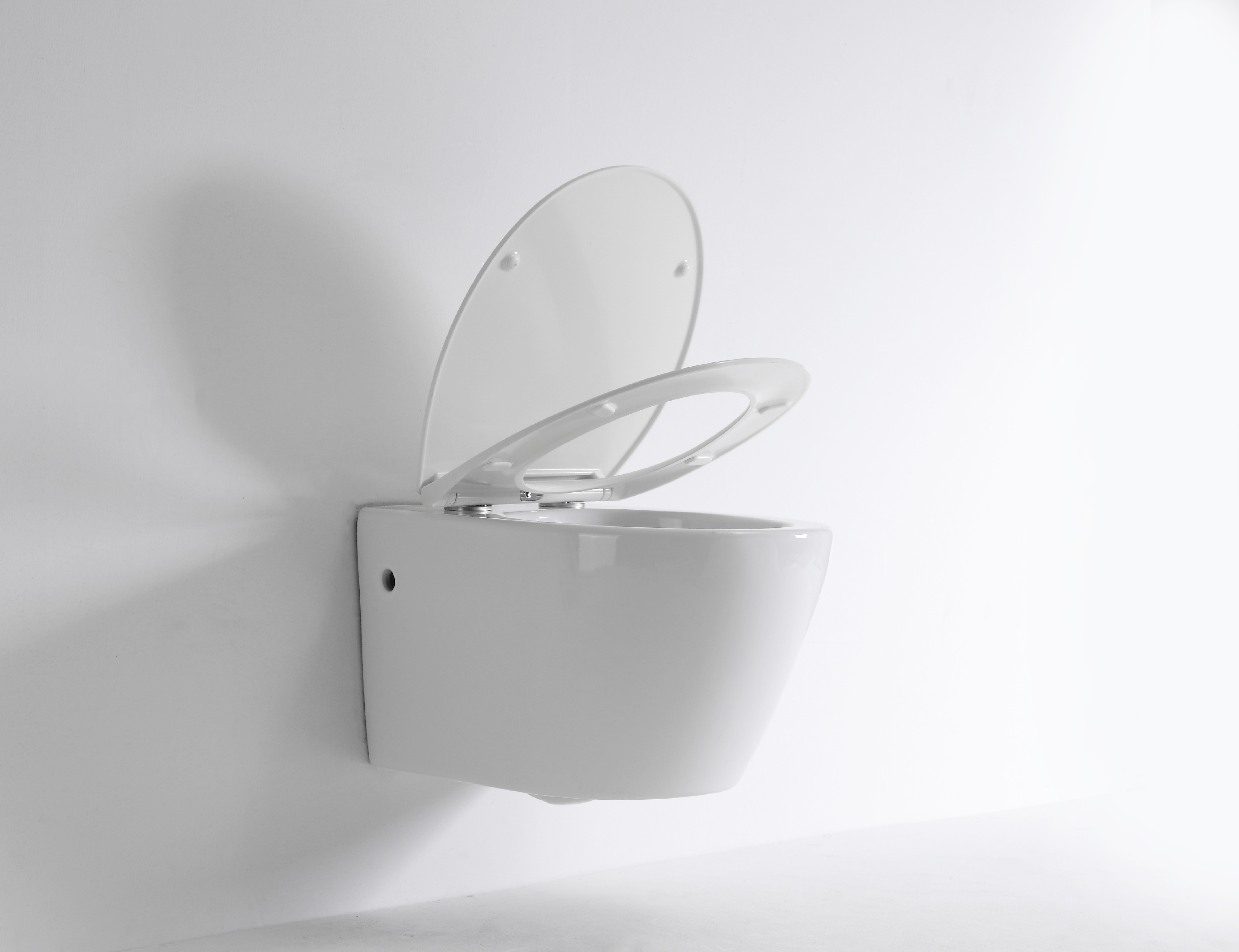Wall-Hung Toilet 2475D - Oval Design, Soft Close Seat, Water-Saving Dual Flush