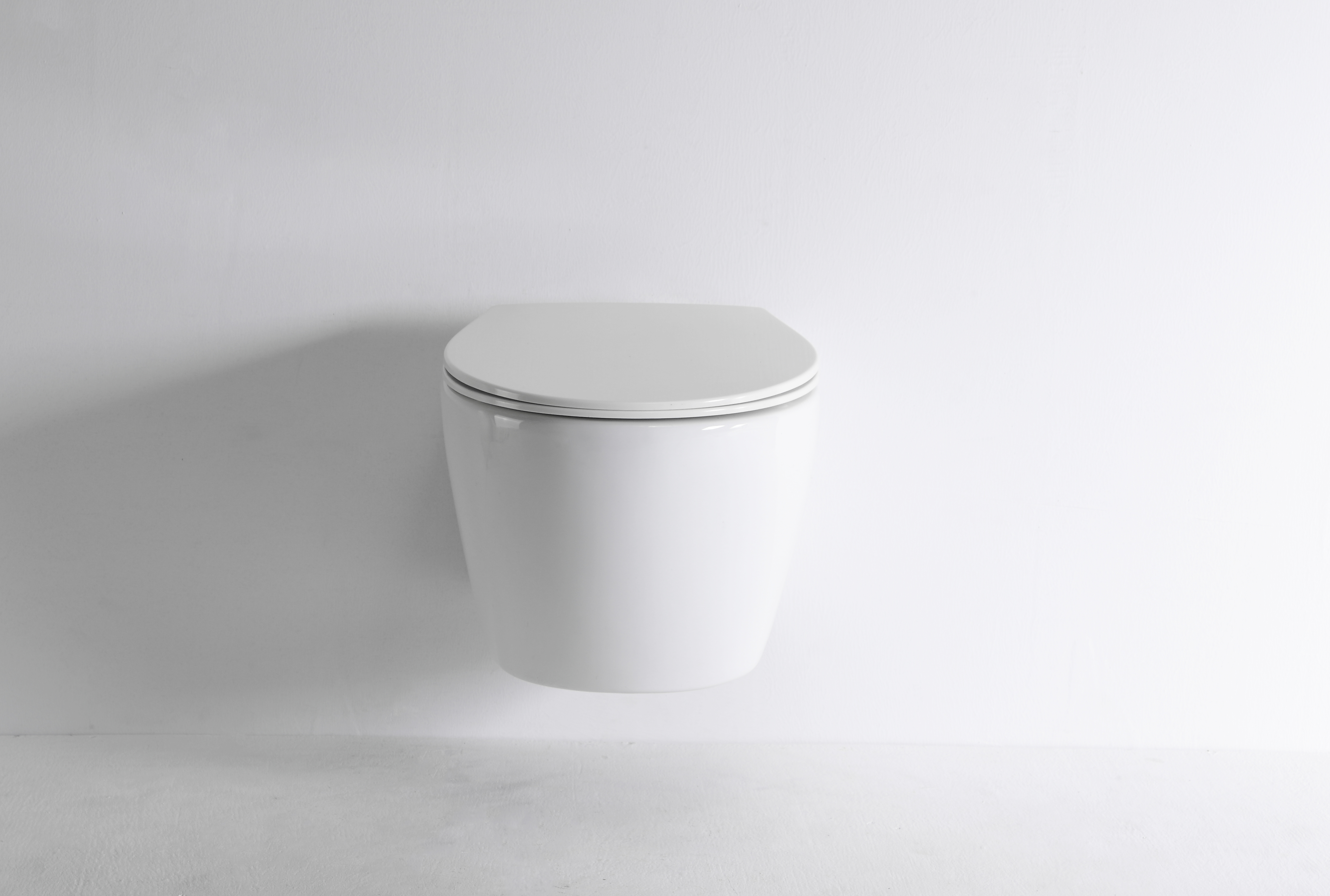 Wall-Hung Toilet 2475D - Oval Design, Soft Close Seat, Water-Saving Dual Flush