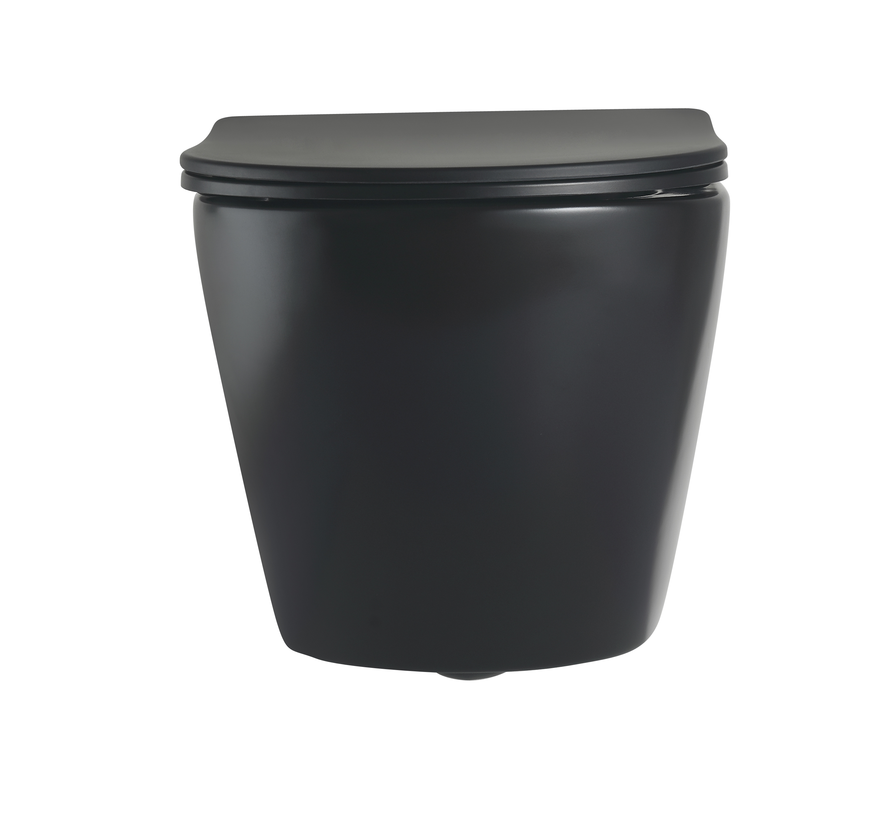 Wall-Hung Toilet 2476DB-MATT – Rimless Matte Black Design with Soft-Close Seat