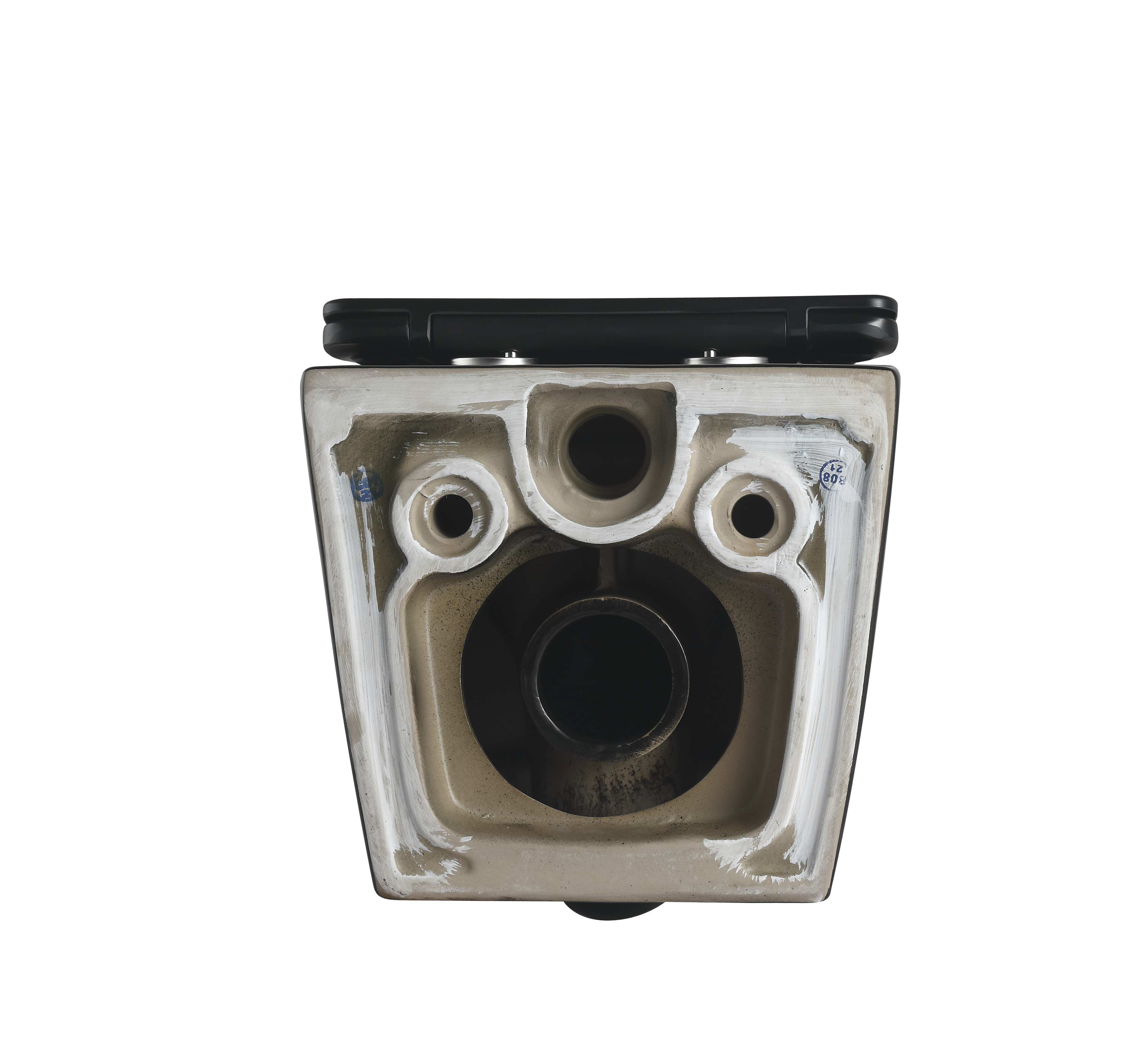 Wall-Hung Toilet 2476DB-MATT – Rimless Matte Black Design with Soft-Close Seat