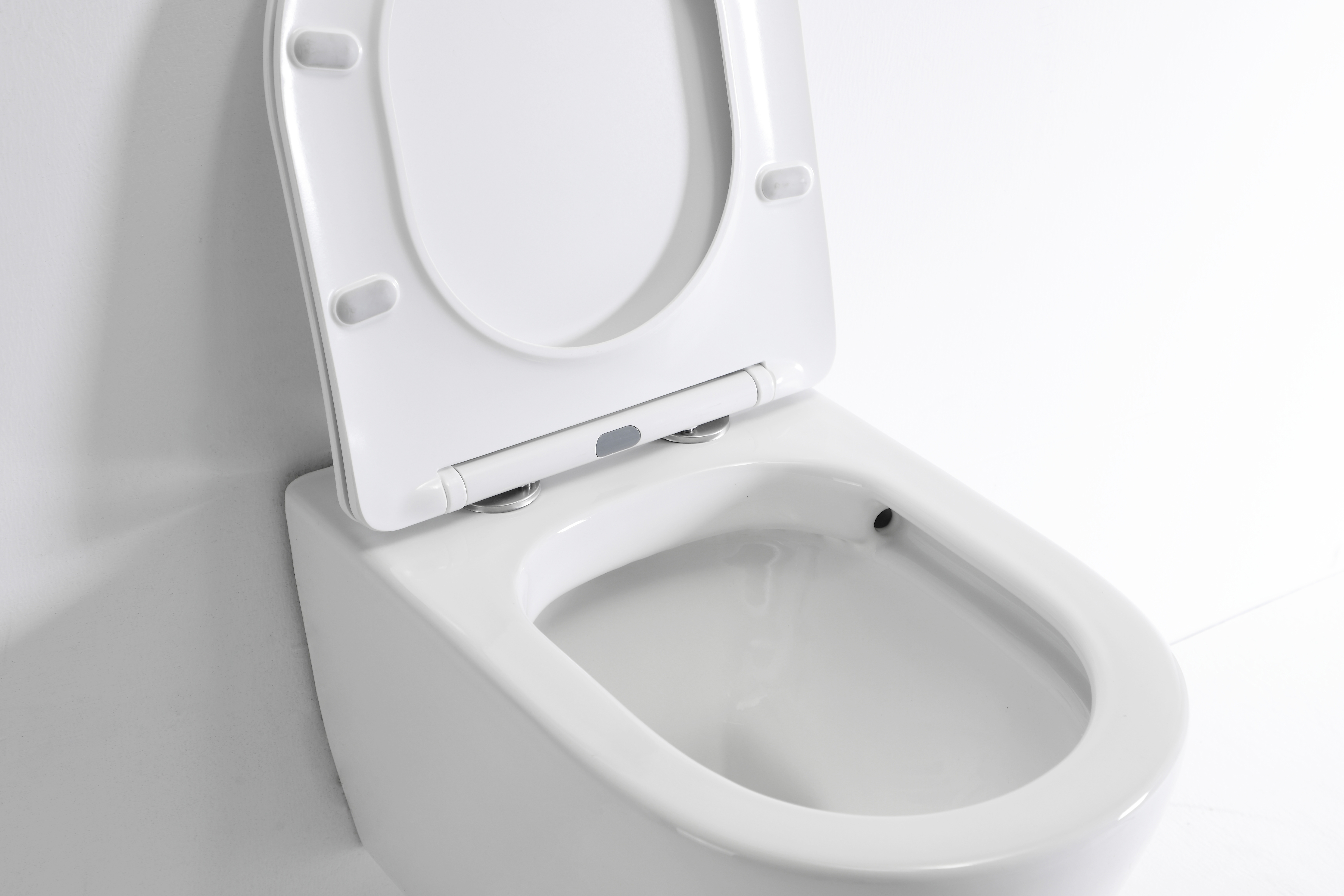 Wall Hung Toilet 2476D - Modern Rimless Ceramic Toilet Bowl with Soft-Close Seat