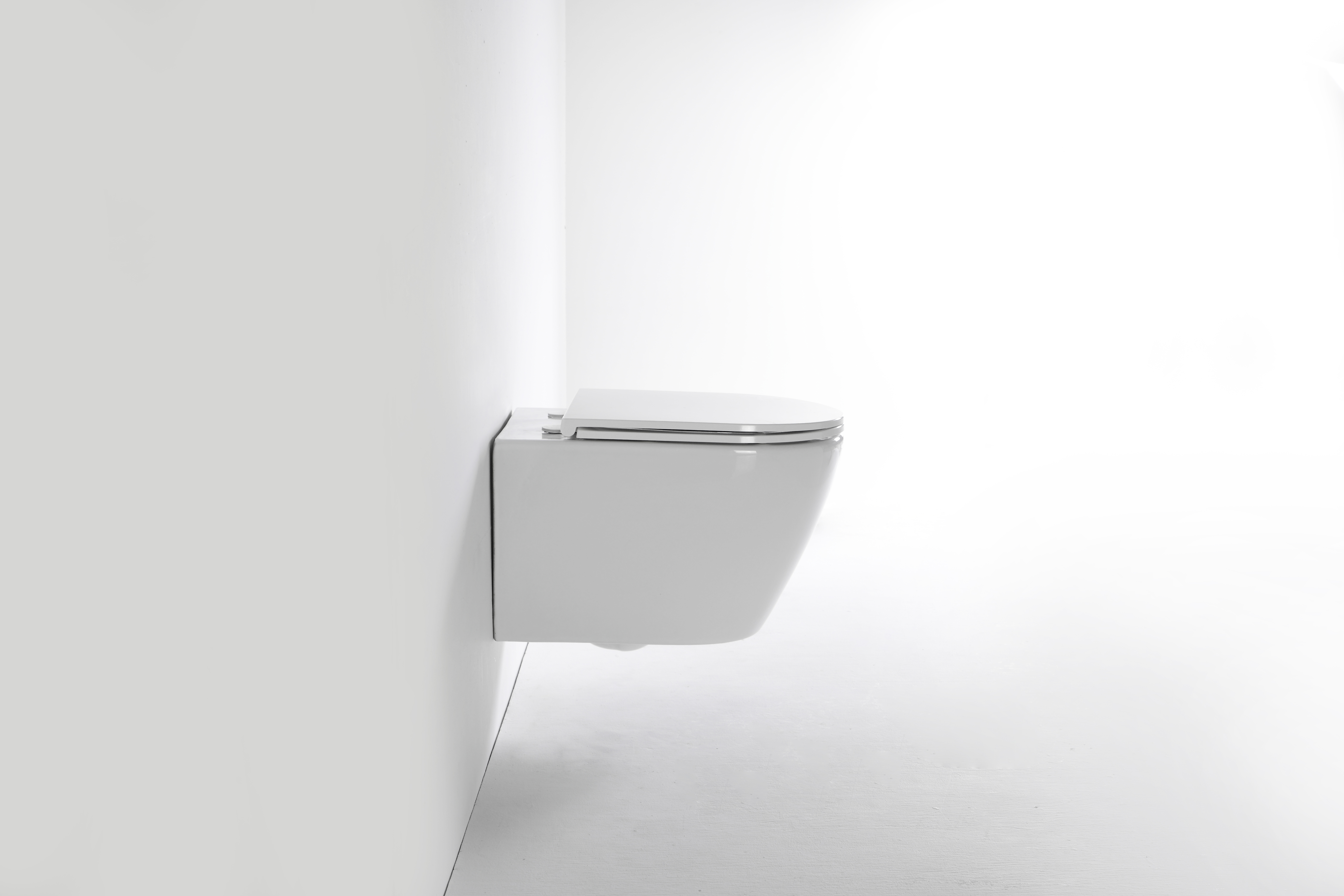 Modern Wall-Hung Toilet 2476E - Minimalist Design, Dual Flush, Rimless