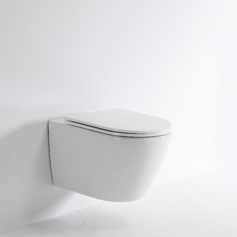 BF2476E Wall-Hung Rimless Toilet with Space-Saving Modern Design