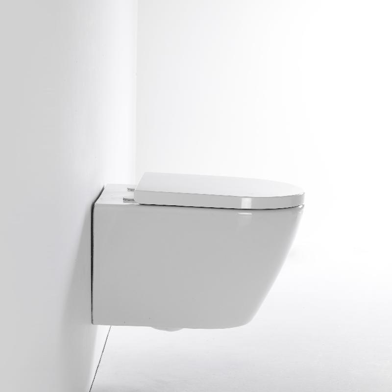 BF2476 Wall-Hung Rimless Toilet with Compact Modern Design