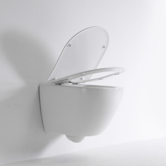 2478D Wall-Hung Toilet - Contemporary Rimless Ceramic WC