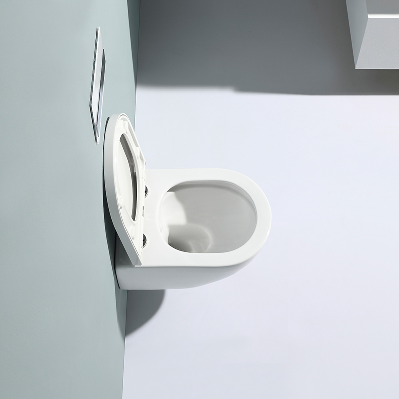 Rimless Wall Hung Toilet 2478 – Hygienic, Silent Flush, Dual Button Compact WC