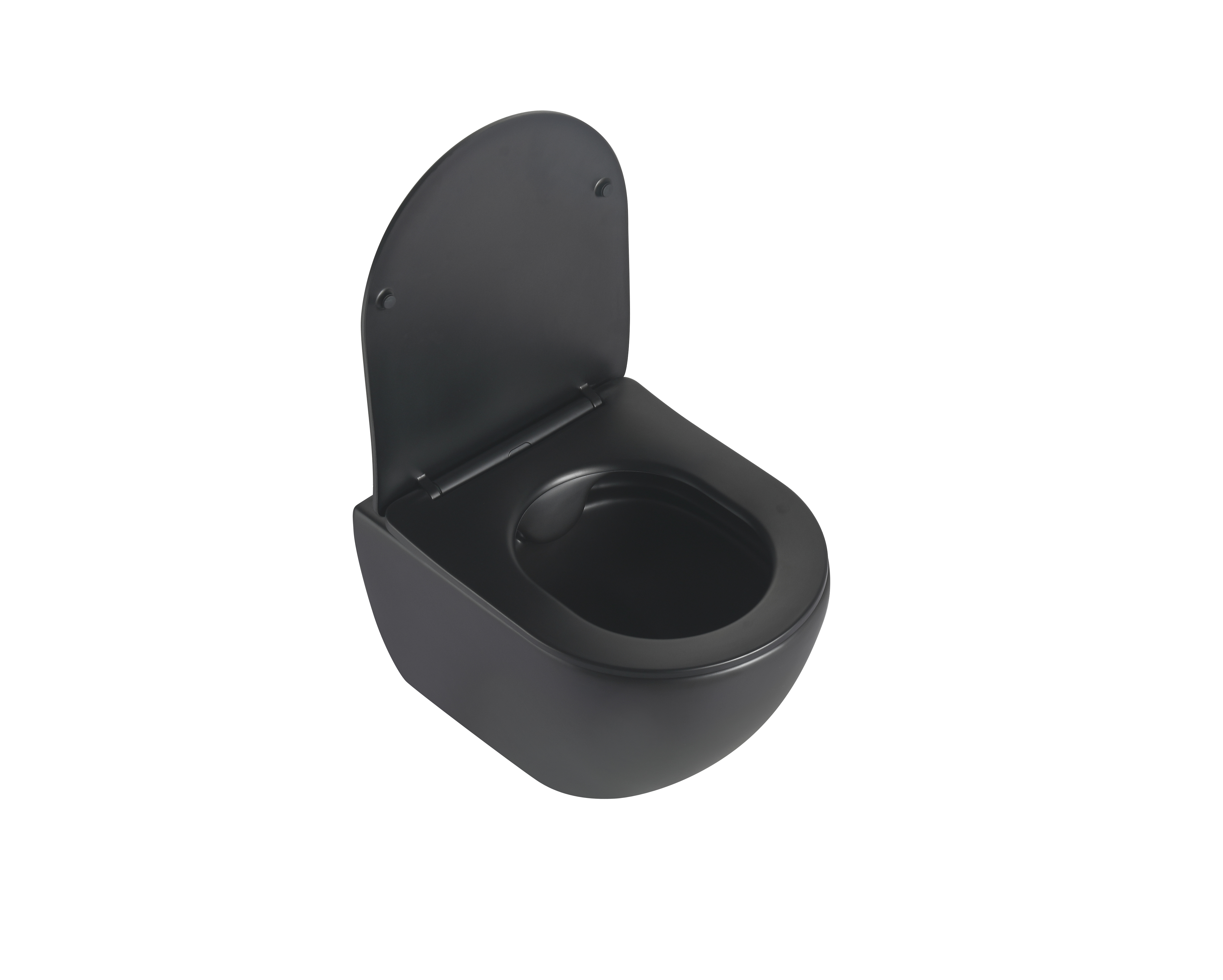 Matte Black Wall-Hung Toilet 2478 – Elegant, Space-Saving, Rimless Design