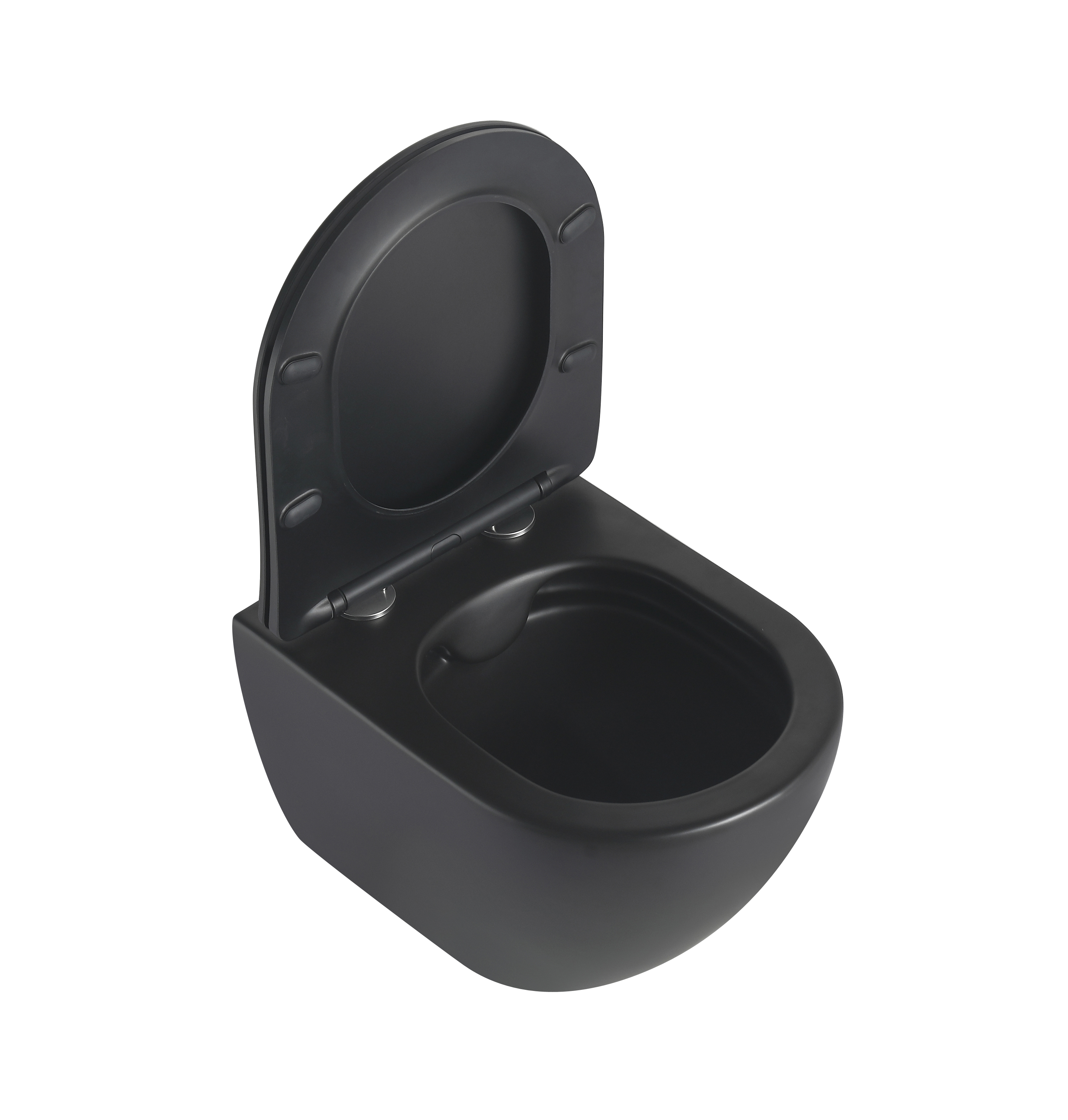 2478DB-MATT Matt Black Rimless Wall Hung Toilet