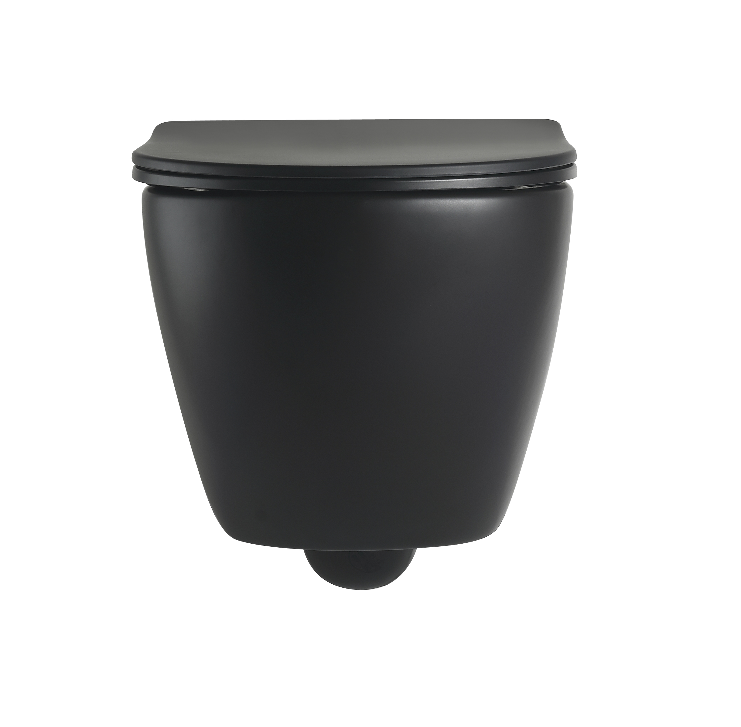 2478DB-MATT Matt Black Rimless Wall Hung Toilet